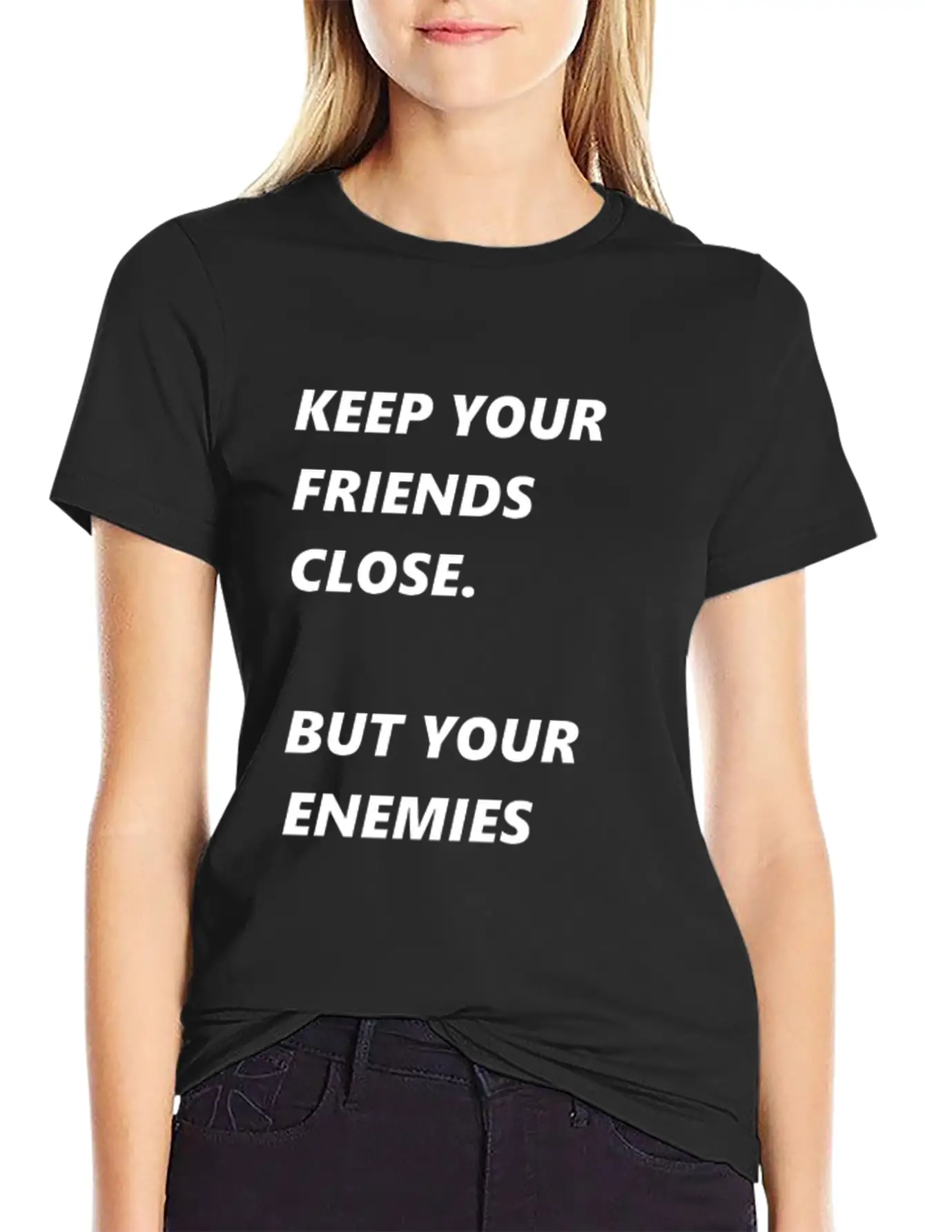 Pearl Of Wisdom Enemies Friends Breathable Soft Cotton T-Shirt – Timeless Casual Look