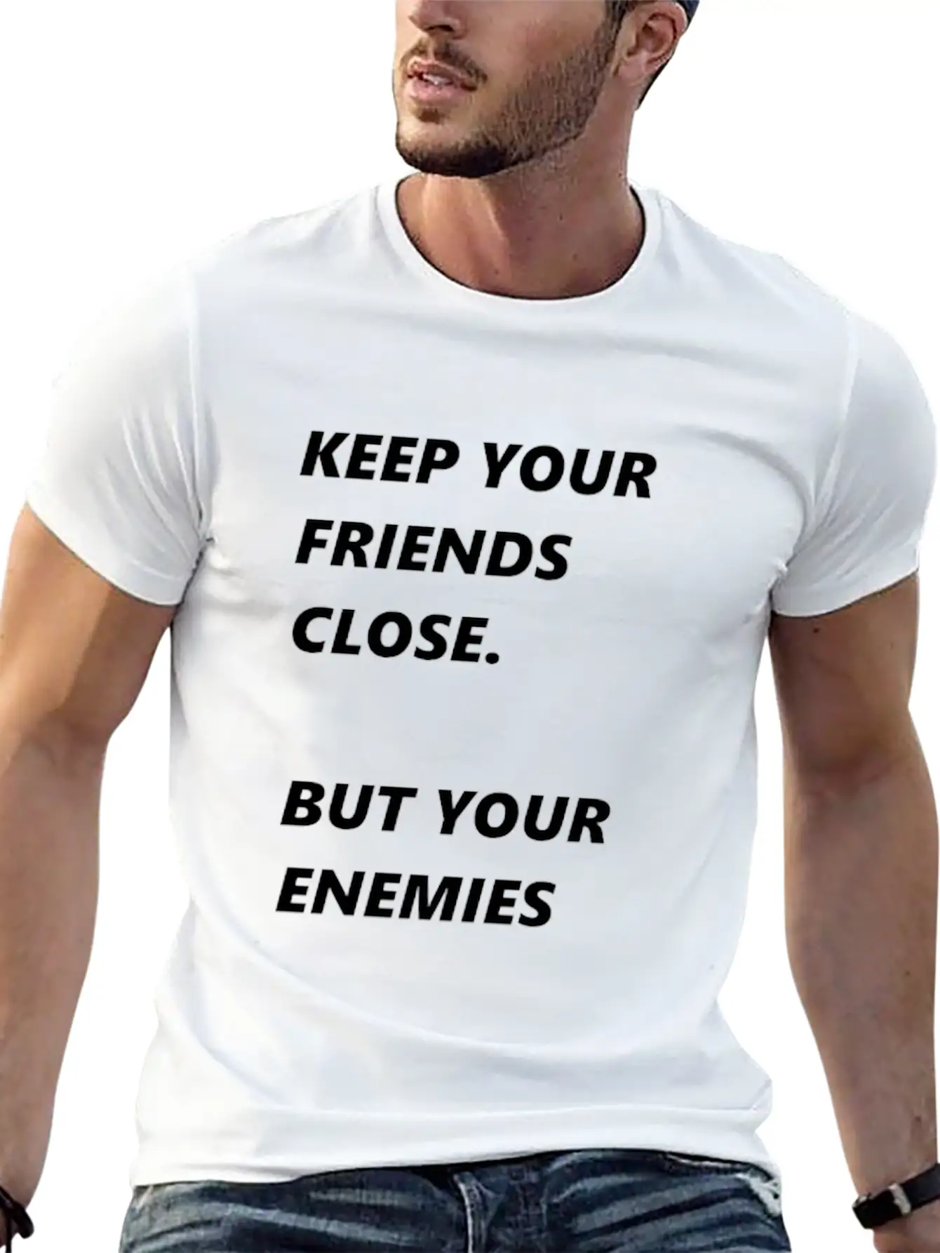 Pearl Of Wisdom Enemies Friends Breathable Soft Cotton T-Shirt – Timeless Casual Look