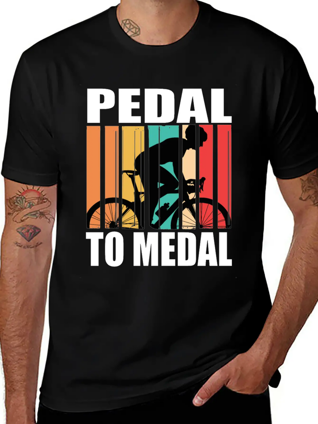 Pedal To Medal Racing Bike Roadbike Racing Bikes Stylish Everyday T-Shirt – Unisex Basic Cotton Tee