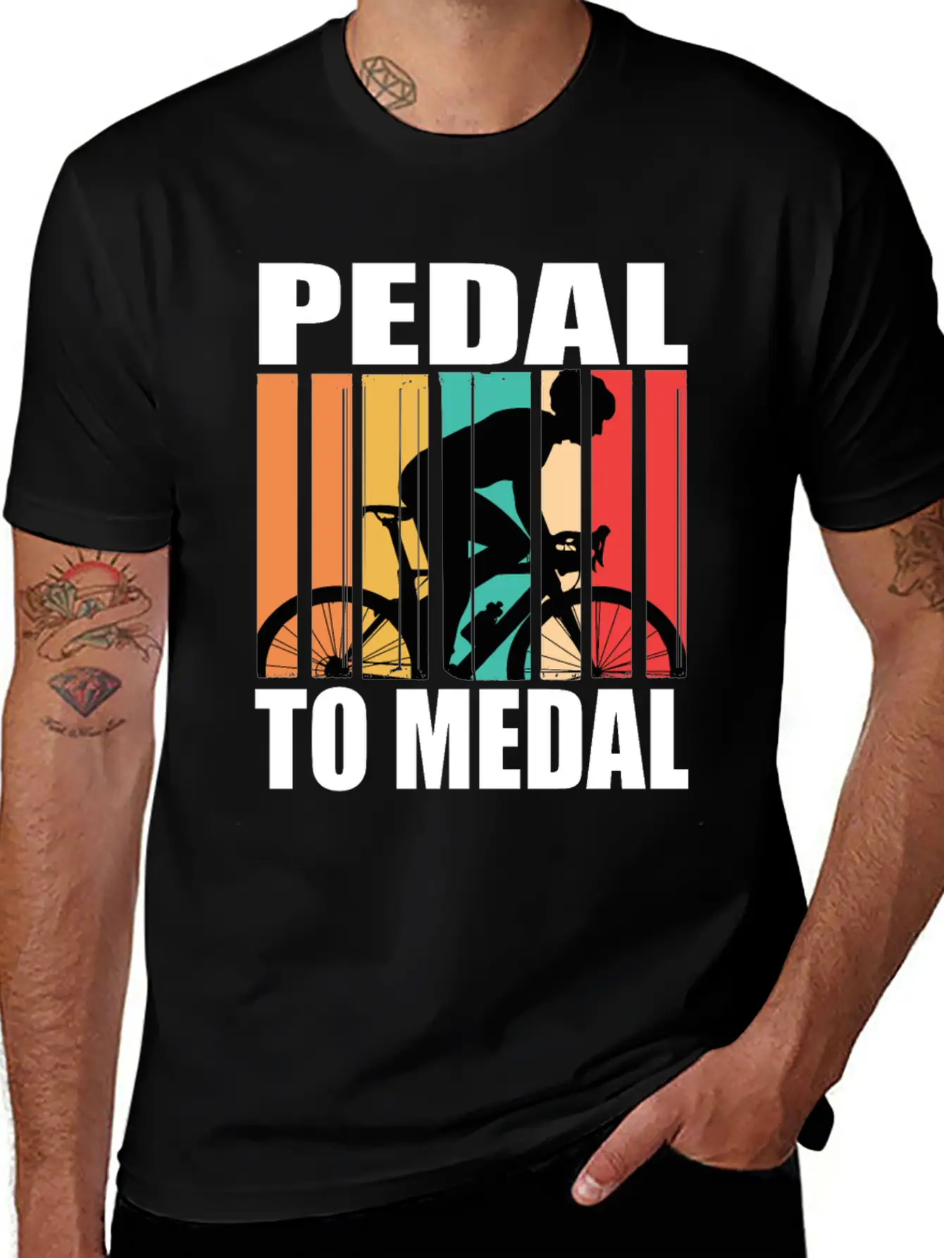 Pedal To Medal Racing Bike Roadbike Racing Bikes Stylish Everyday T-Shirt – Unisex Basic Cotton Tee