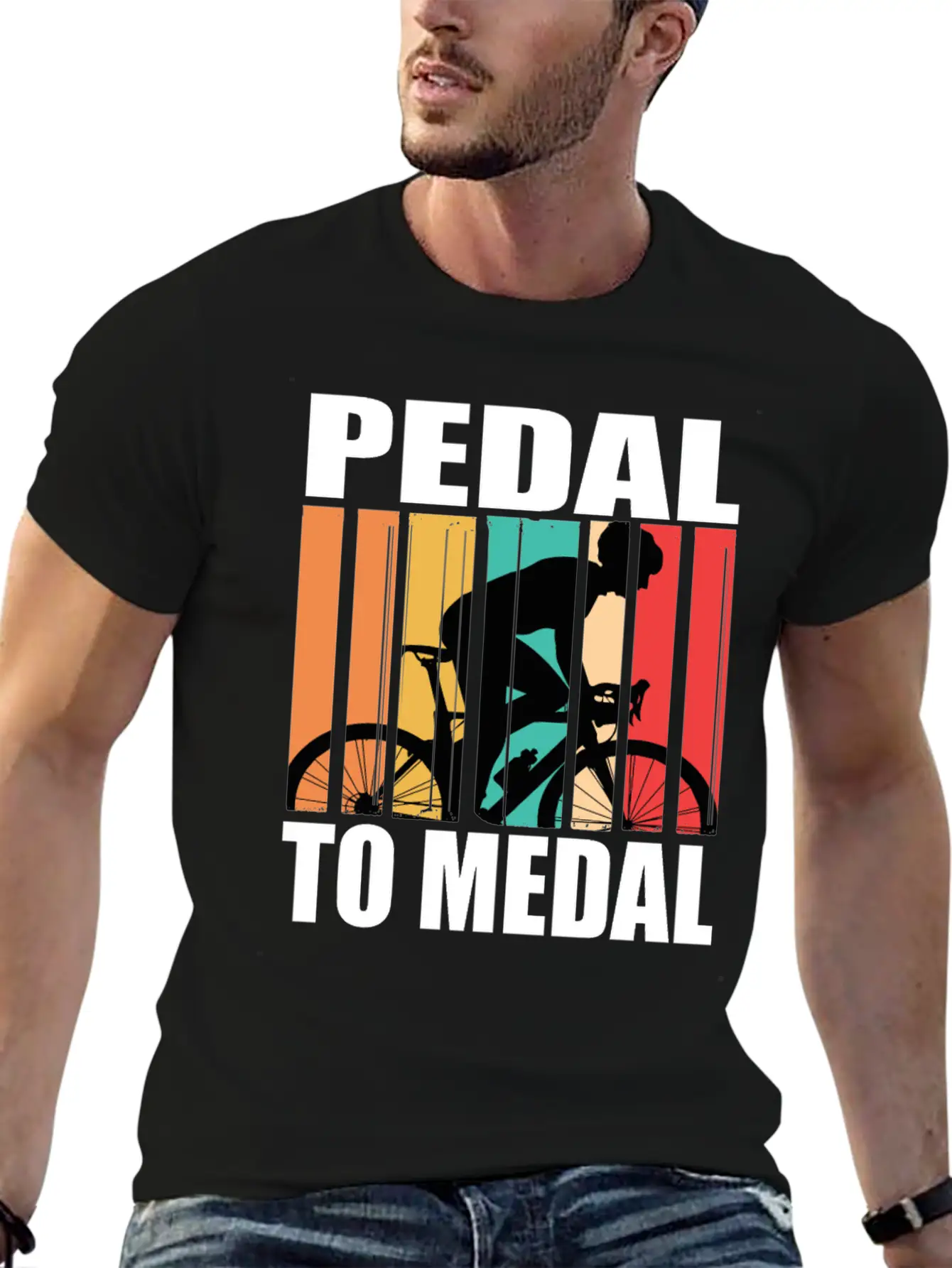 Pedal To Medal Racing Bike Roadbike Racing Bikes Stylish Everyday T-Shirt – Unisex Basic Cotton Tee