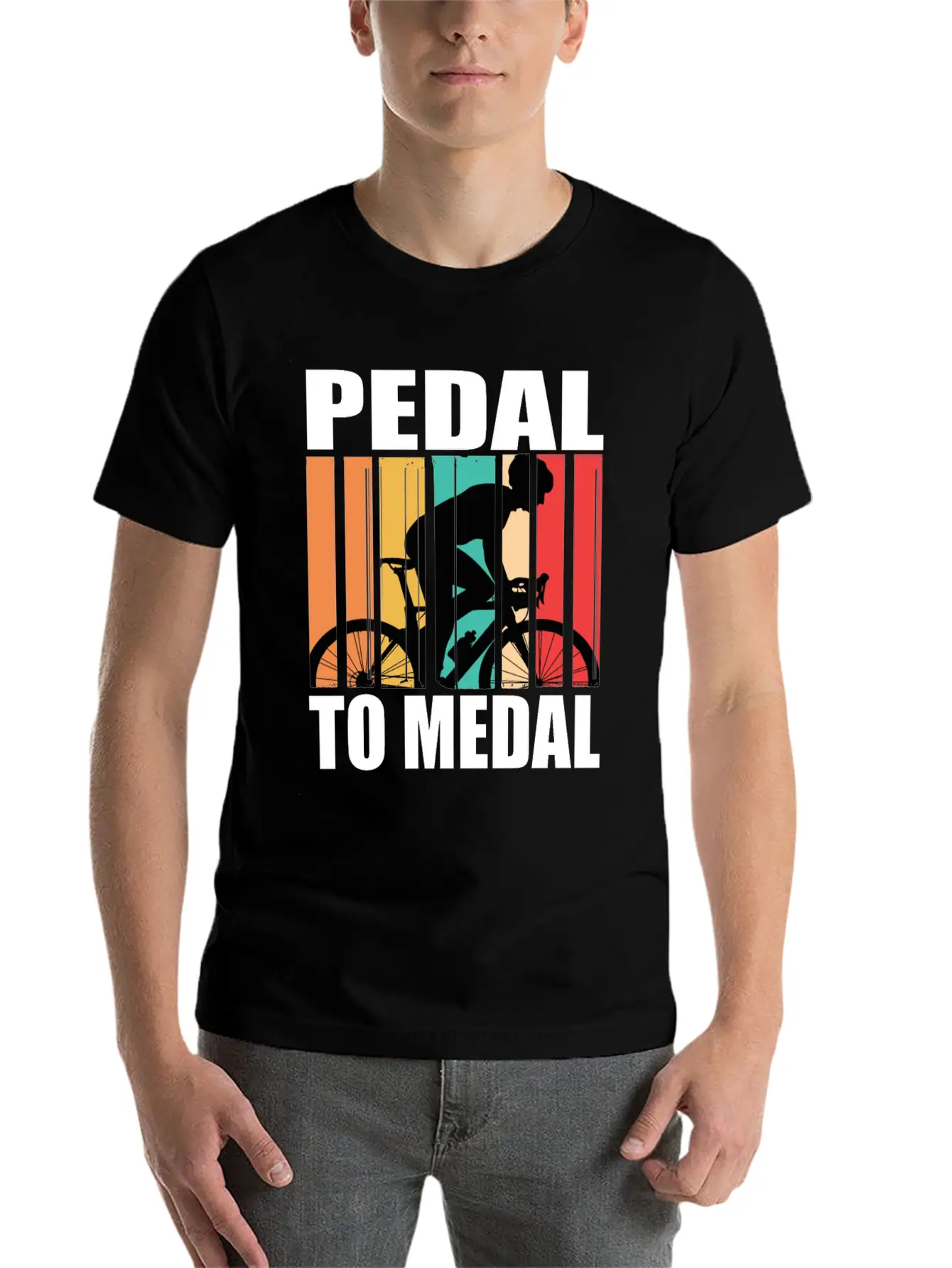 Pedal To Medal Racing Bike Roadbike Racing Bikes Stylish Everyday T-Shirt – Unisex Basic Cotton Tee