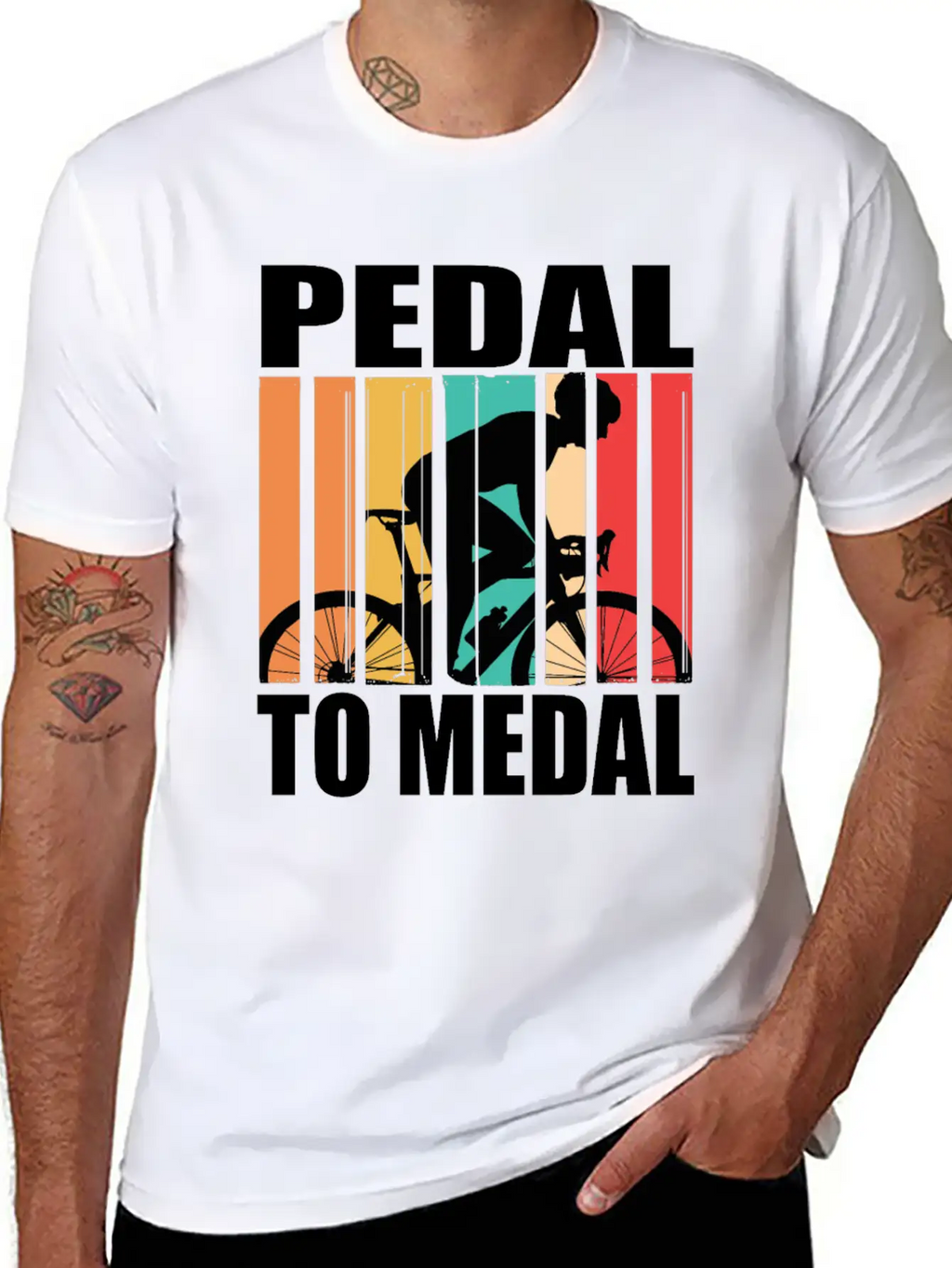 Pedal To Medal Racing Bike Roadbike Racing Bikes Stylish Everyday T-Shirt – Unisex Basic Cotton Tee