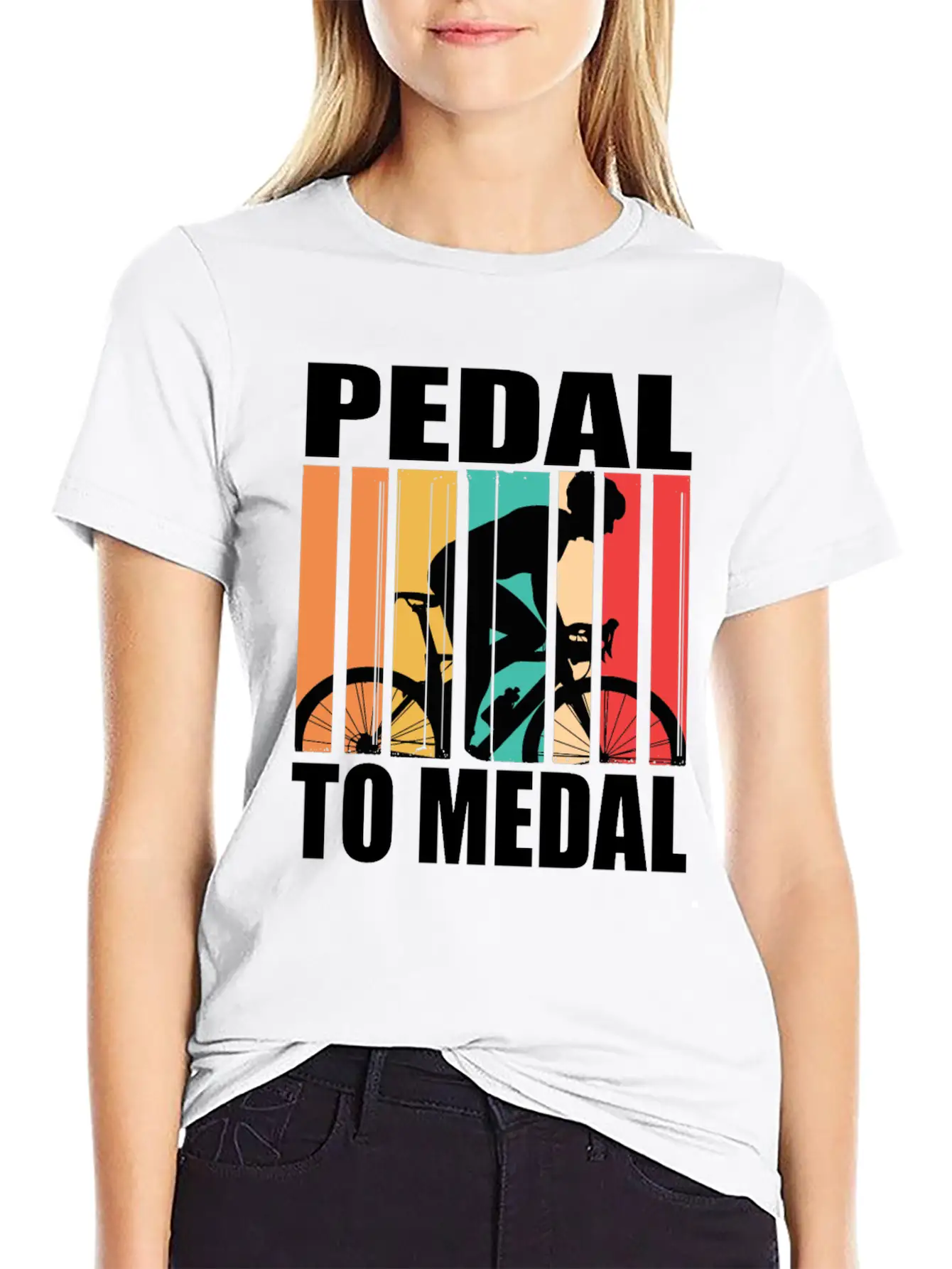 Pedal To Medal Racing Bike Roadbike Racing Bikes Stylish Everyday T-Shirt – Unisex Basic Cotton Tee
