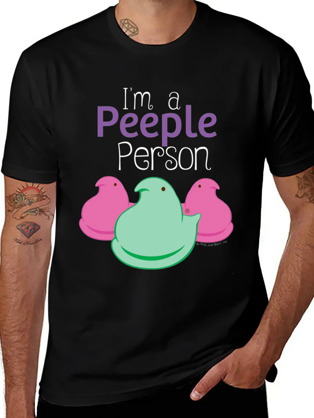 Peeps I'm A Peeple Person Peeps Unisex Short Sleeve Soft Cotton T-Shirt – Casual Everyday Wear