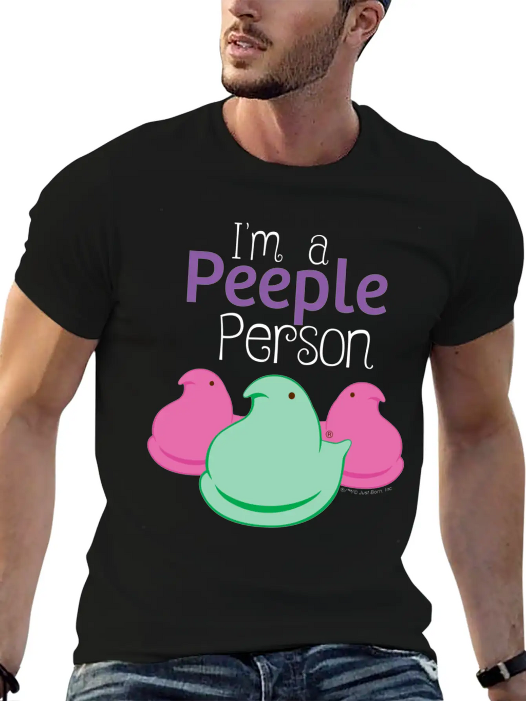Peeps I'm A Peeple Person Peeps Unisex Short Sleeve Soft Cotton T-Shirt – Casual Everyday Wear