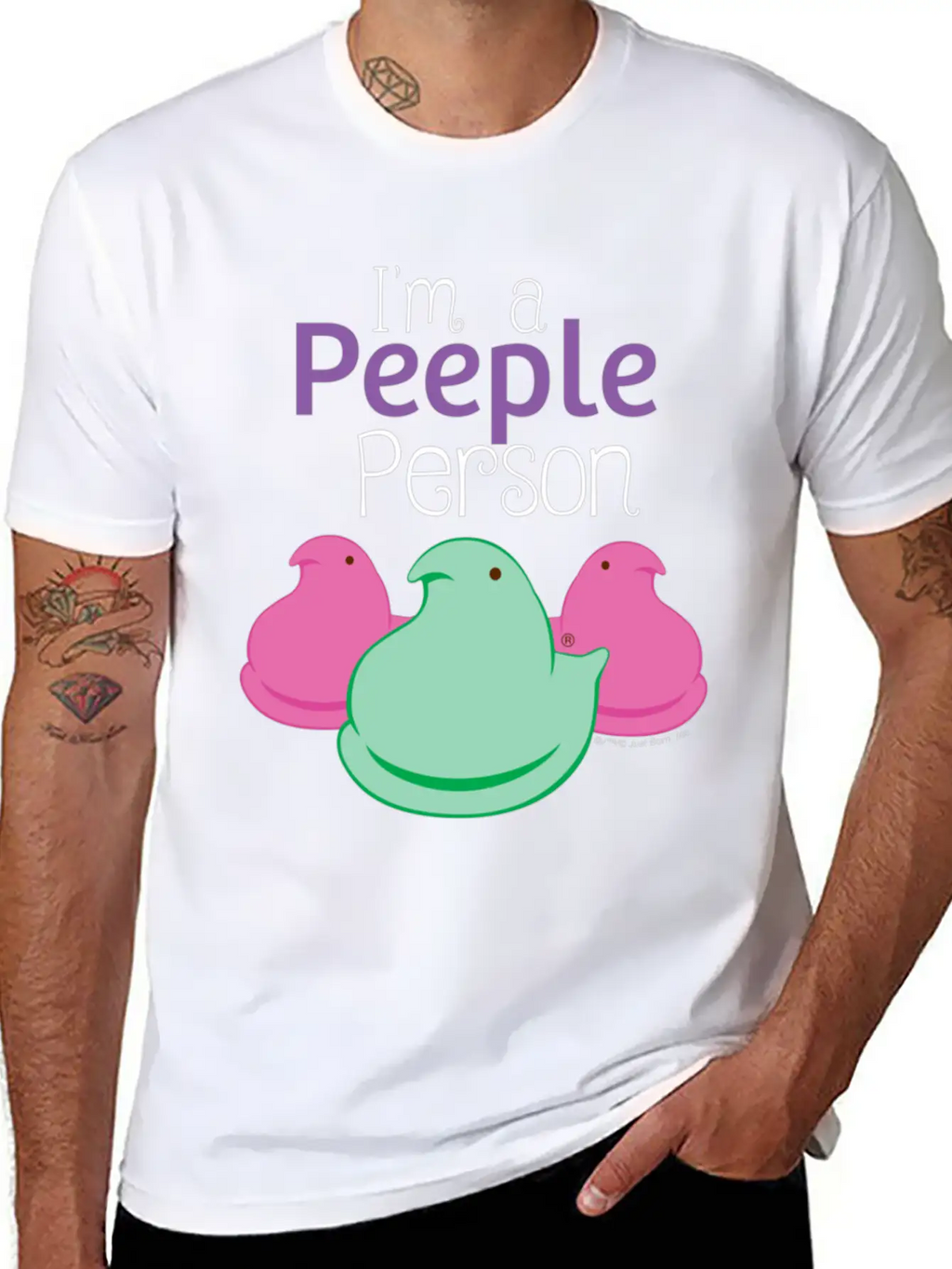 Peeps I'm A Peeple Person Peeps Unisex Short Sleeve Soft Cotton T-Shirt – Casual Everyday Wear