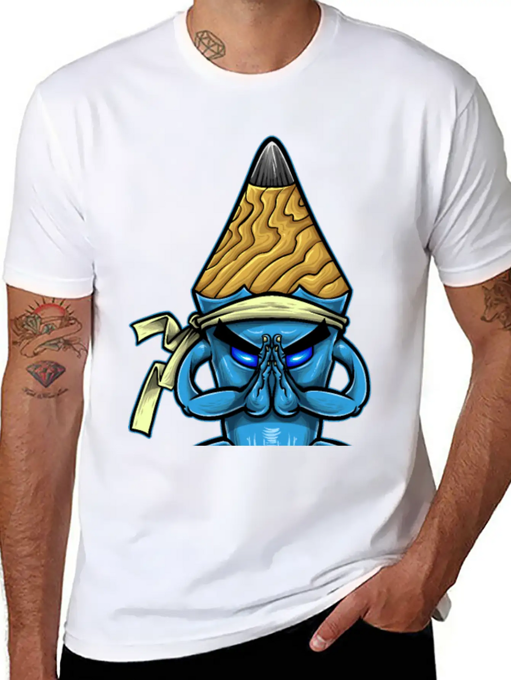 Pencil Monk Breathable Soft Cotton T-Shirt – Timeless Casual Look