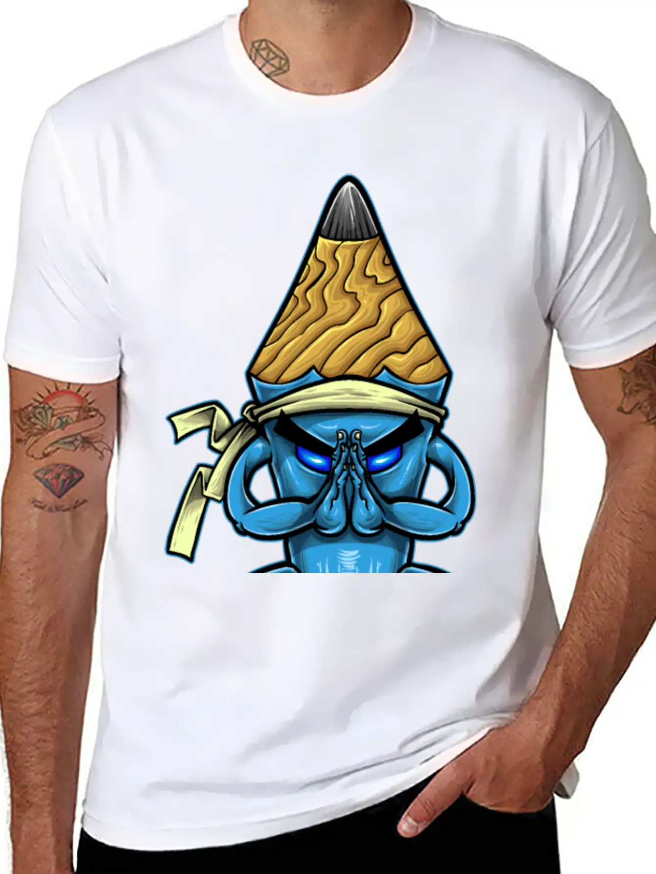 Pencil Monk Breathable Soft Cotton T-Shirt – Timeless Casual Look