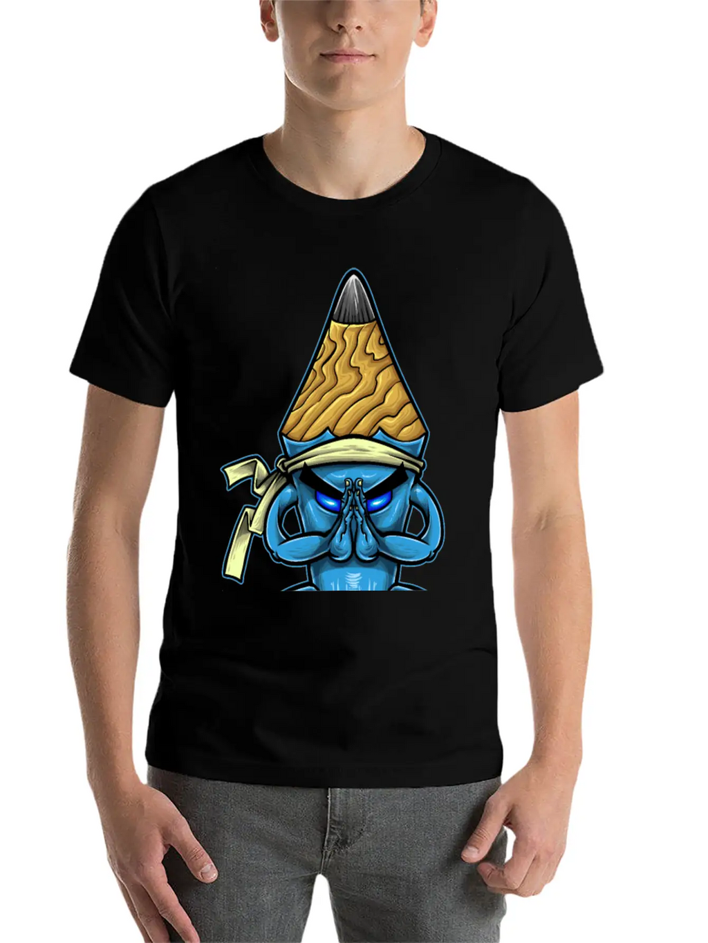 Pencil Monk Breathable Soft Cotton T-Shirt – Timeless Casual Look