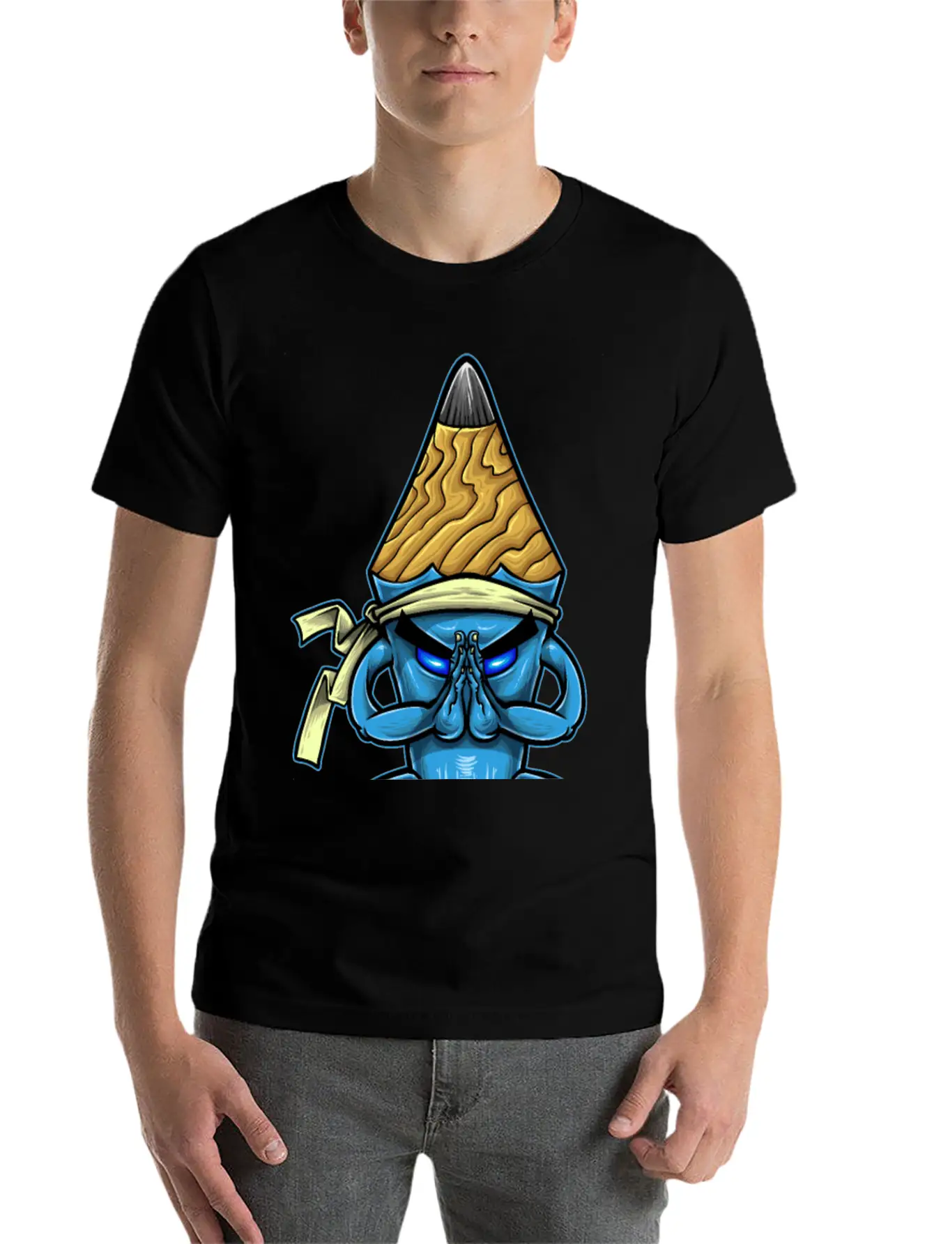 Pencil Monk Breathable Soft Cotton T-Shirt – Timeless Casual Look