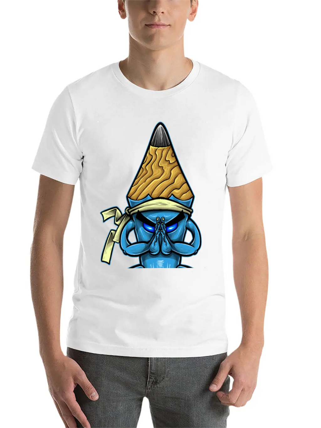 Pencil Monk Breathable Soft Cotton T-Shirt – Timeless Casual Look
