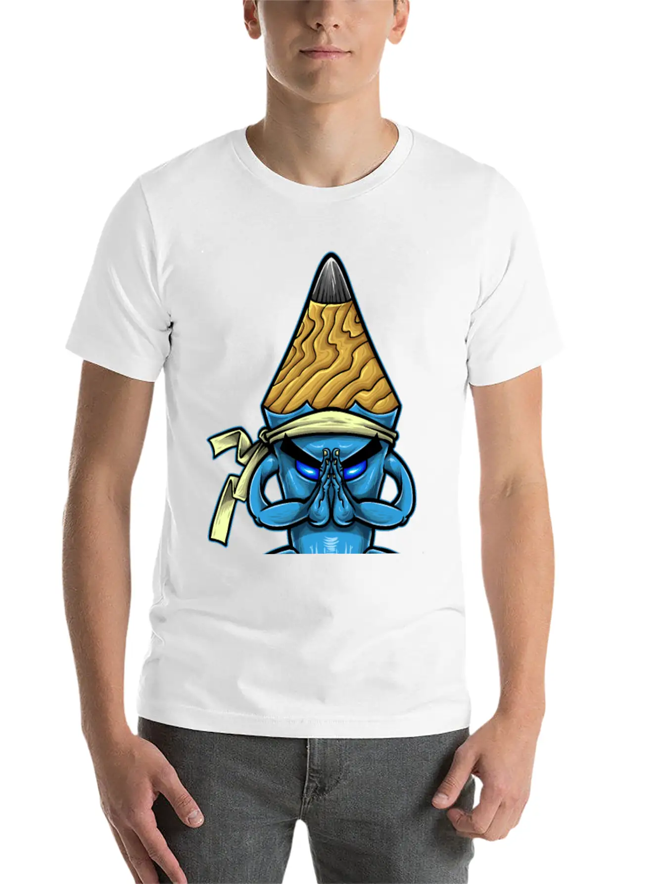 Pencil Monk Breathable Soft Cotton T-Shirt – Timeless Casual Look