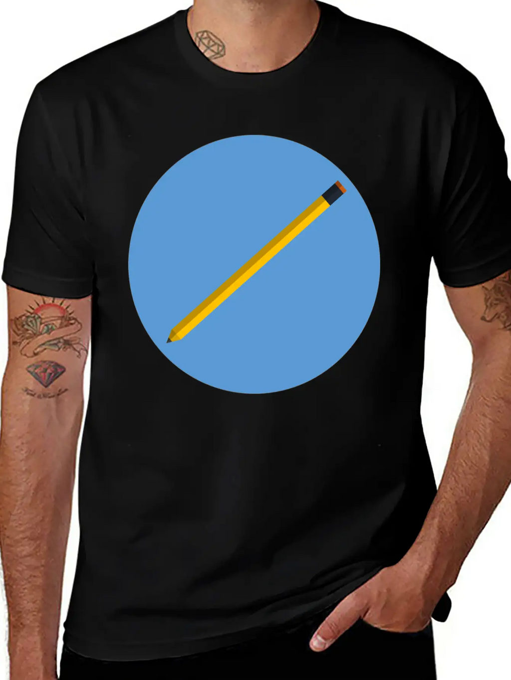 Pencil Unisex Casual T-Shirt – Clean Design For Daily Comfort