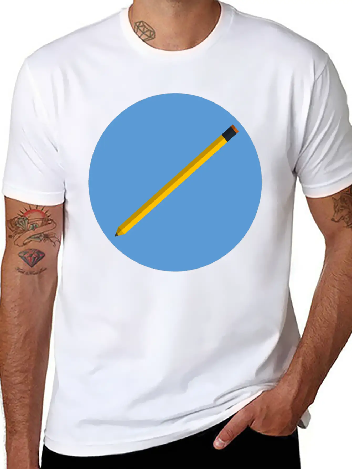 Pencil Unisex Casual T-Shirt – Clean Design For Daily Comfort