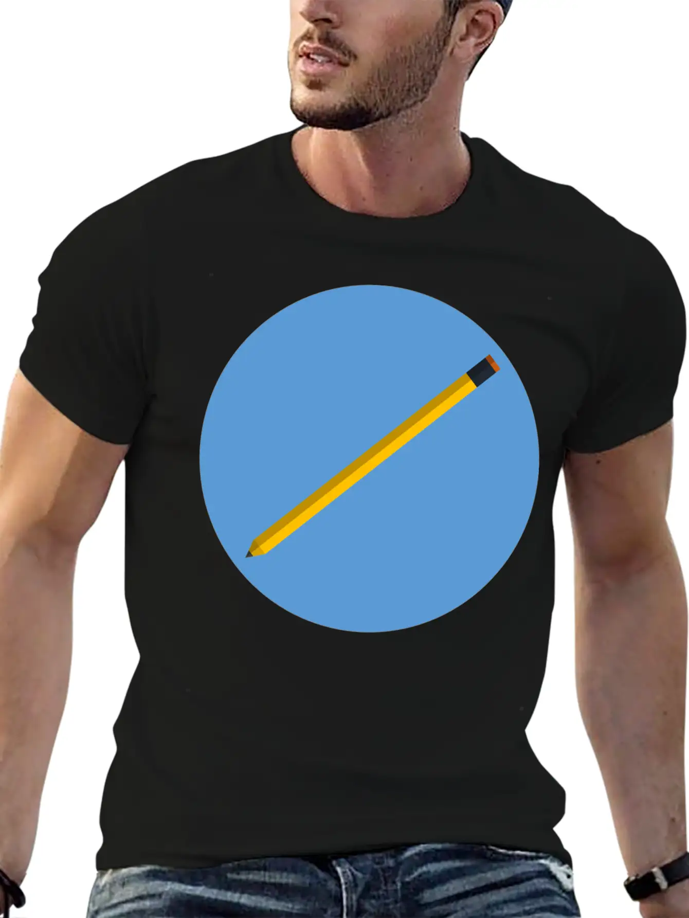 Pencil Unisex Casual T-Shirt – Clean Design For Daily Comfort
