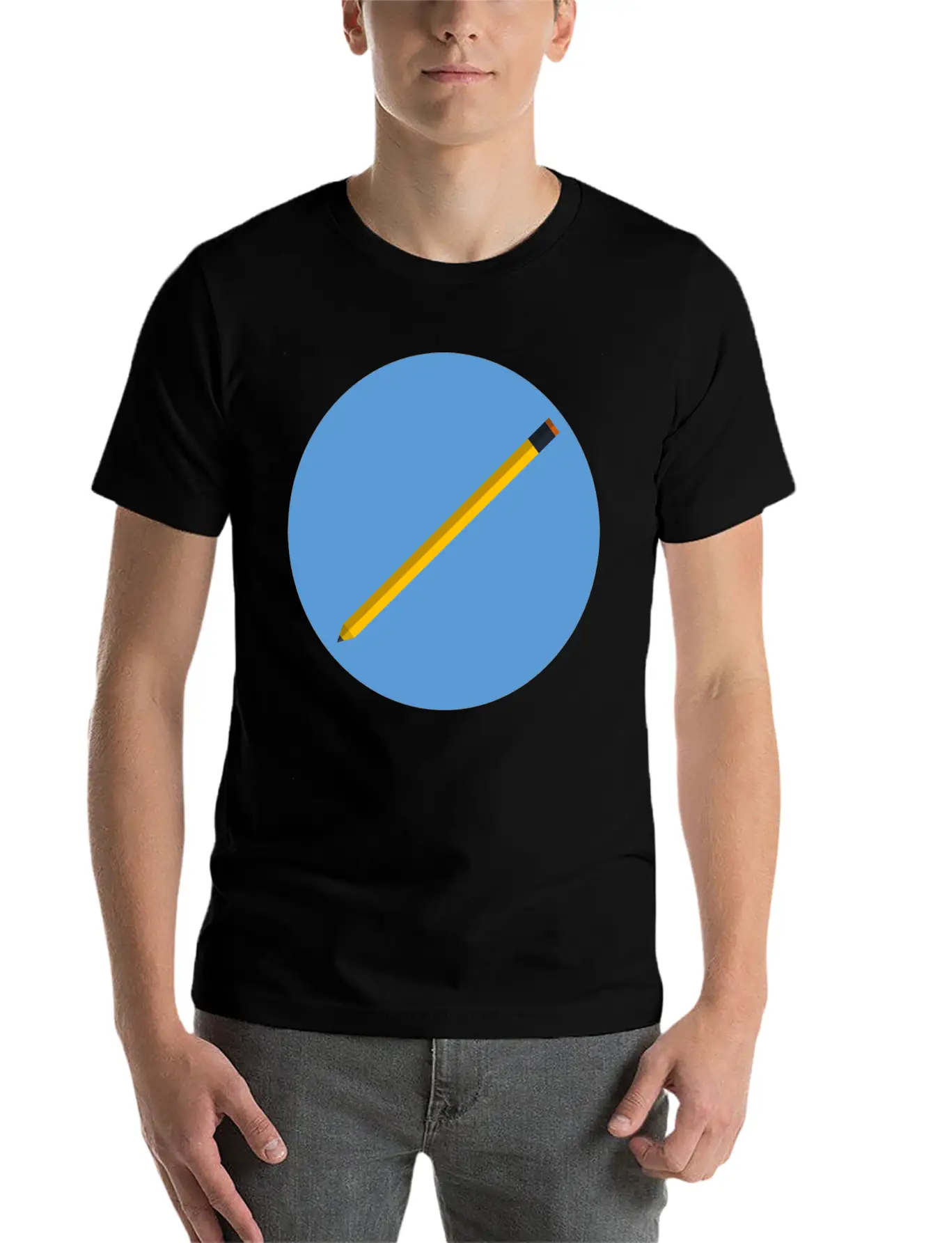 Pencil Unisex Casual T-Shirt – Clean Design For Daily Comfort