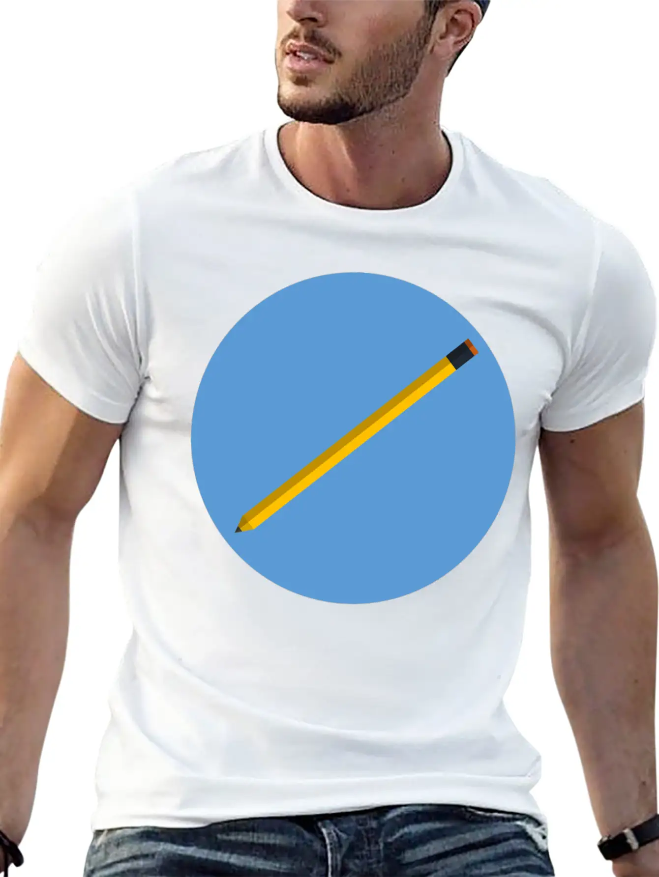 Pencil Unisex Casual T-Shirt – Clean Design For Daily Comfort