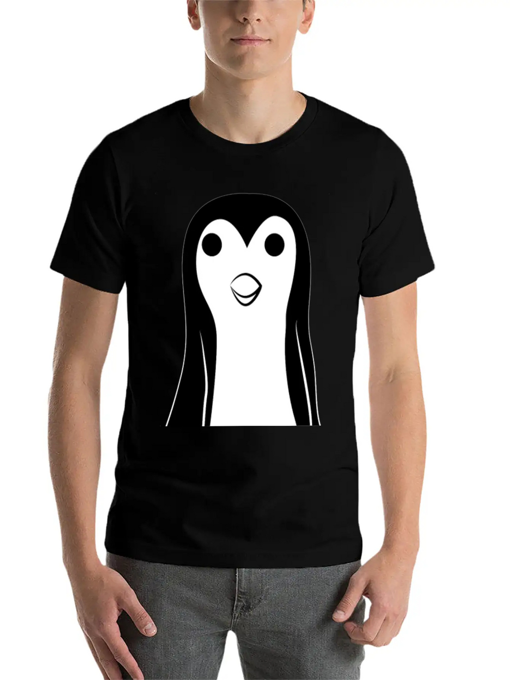 Pengüin Unisex Short Sleeve Soft Cotton T-Shirt – Casual Everyday Wear