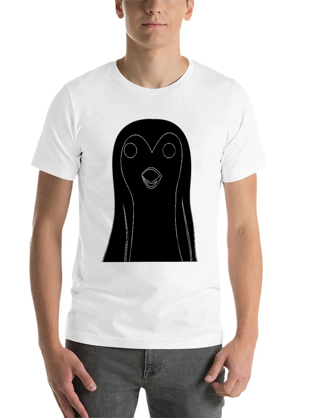 Pengüin Unisex Short Sleeve Soft Cotton T-Shirt – Casual Everyday Wear