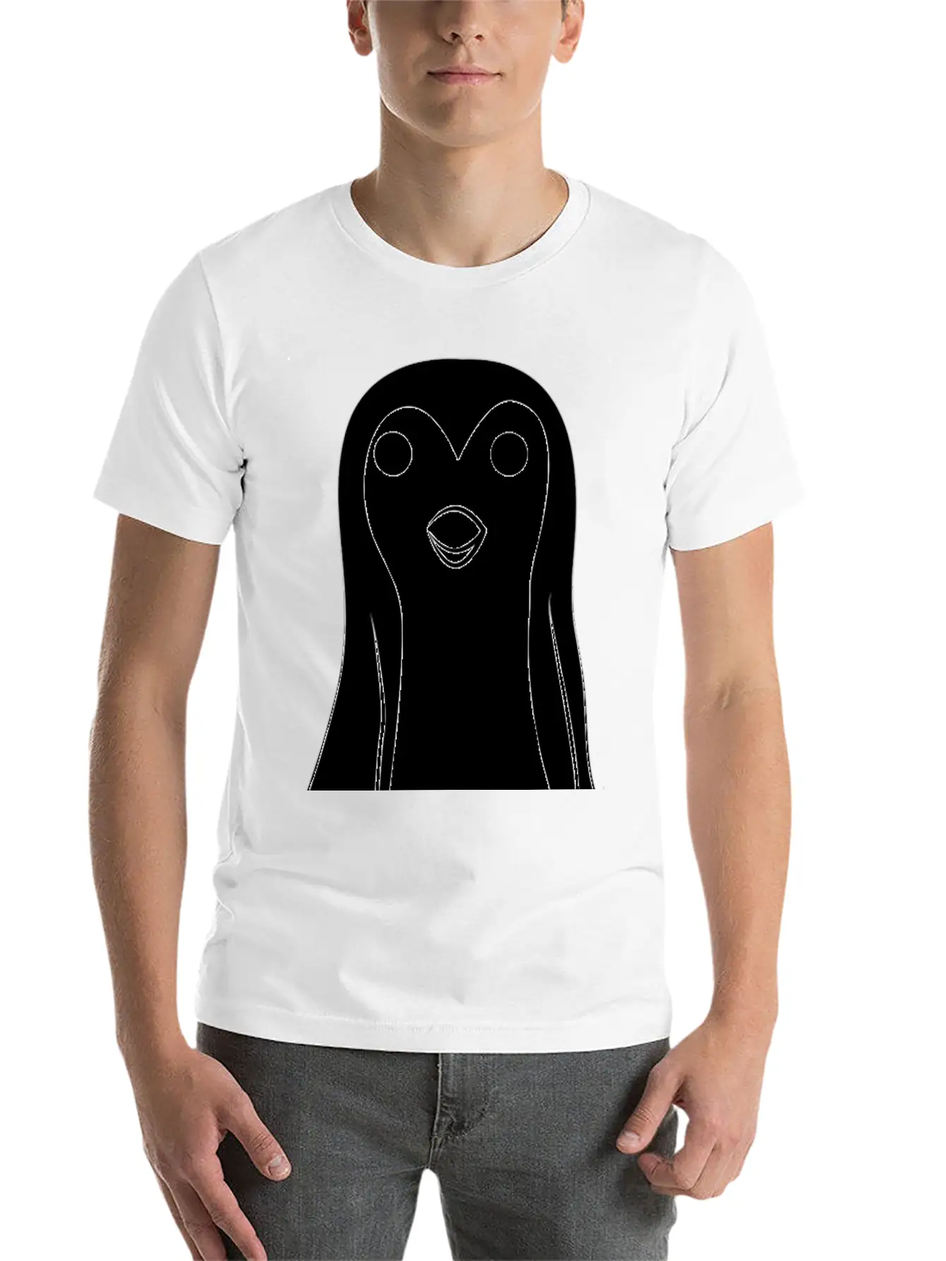 Pengüin Unisex Short Sleeve Soft Cotton T-Shirt – Casual Everyday Wear