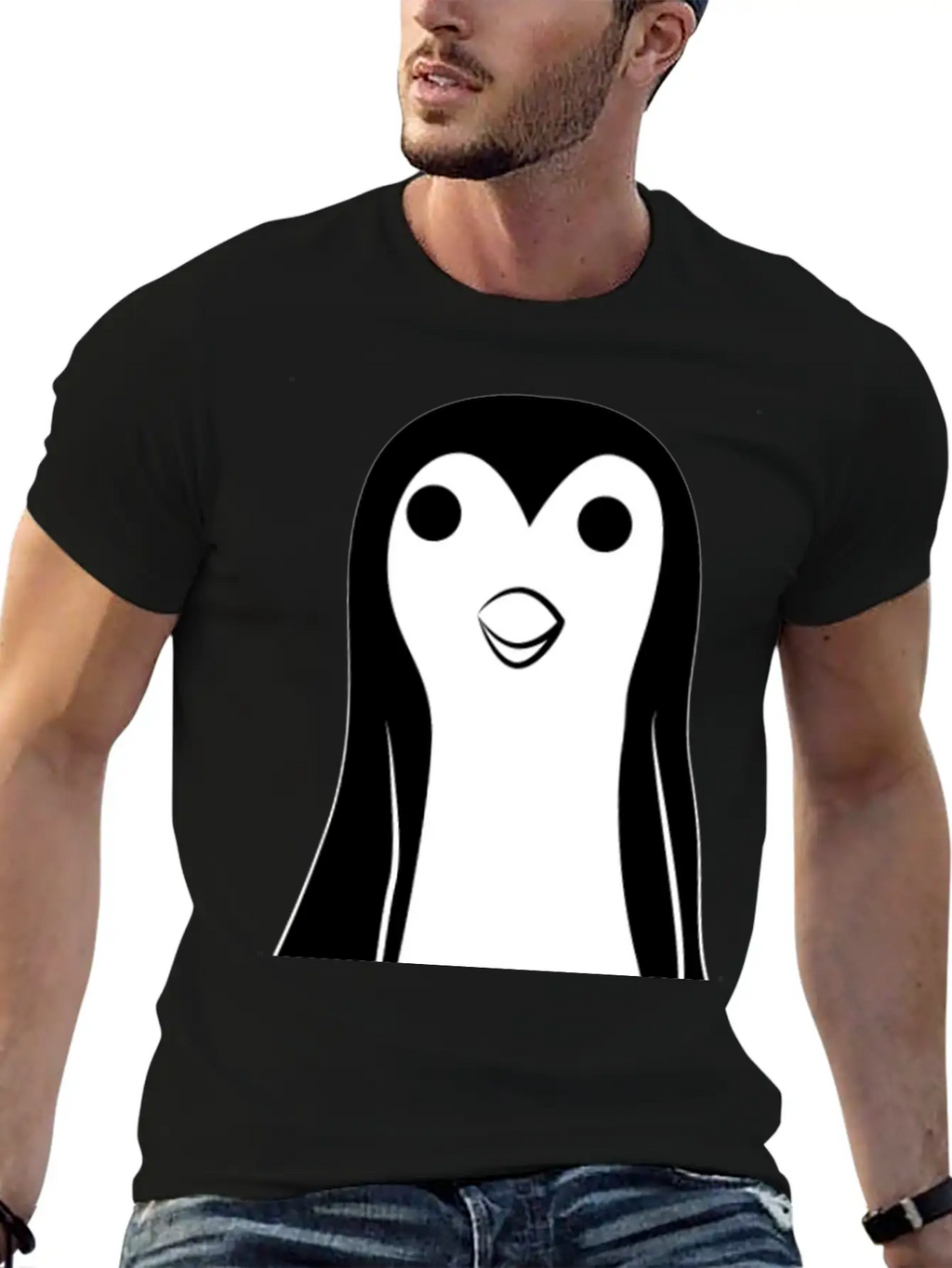 Pengüin Unisex Short Sleeve Soft Cotton T-Shirt – Casual Everyday Wear
