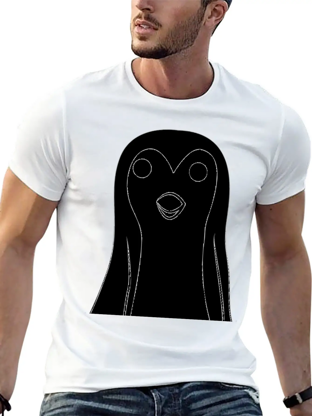 Pengüin Unisex Short Sleeve Soft Cotton T-Shirt – Casual Everyday Wear
