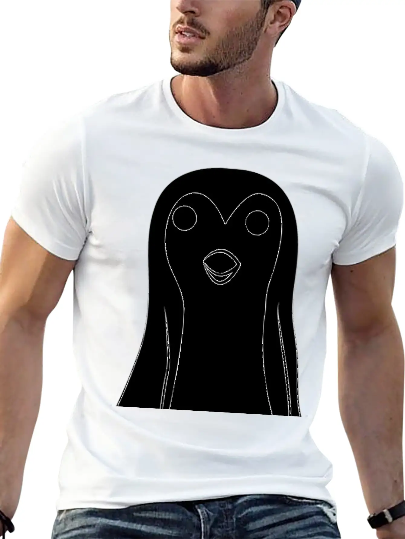 Pengüin Unisex Short Sleeve Soft Cotton T-Shirt – Casual Everyday Wear