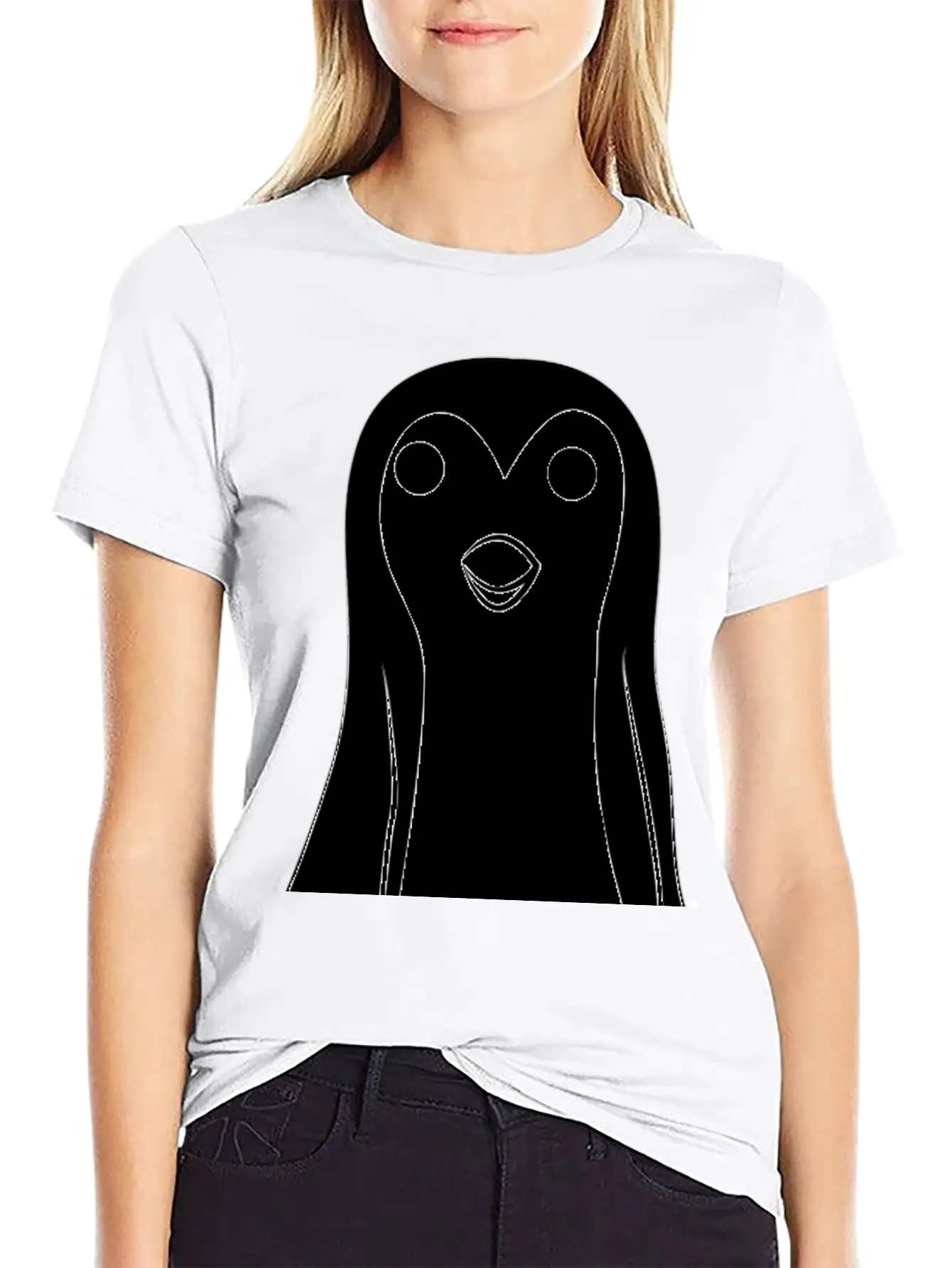 Pengüin Unisex Short Sleeve Soft Cotton T-Shirt – Casual Everyday Wear