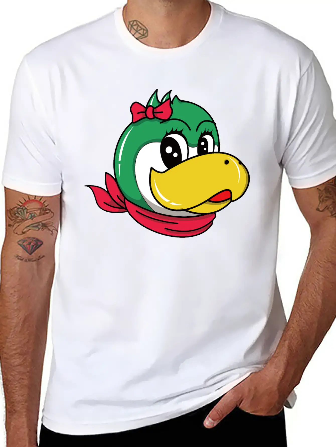 Penguin Cartoon Character Essential Cotton Tee For Daily Outfits – Unisex Style