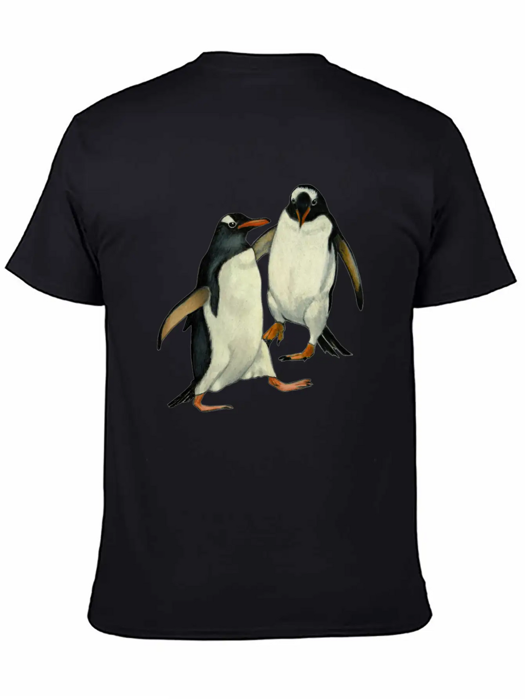 Penguin Couple Dancing Wildlife Art Essential Cotton Tee For Daily Outfits – Unisex Style