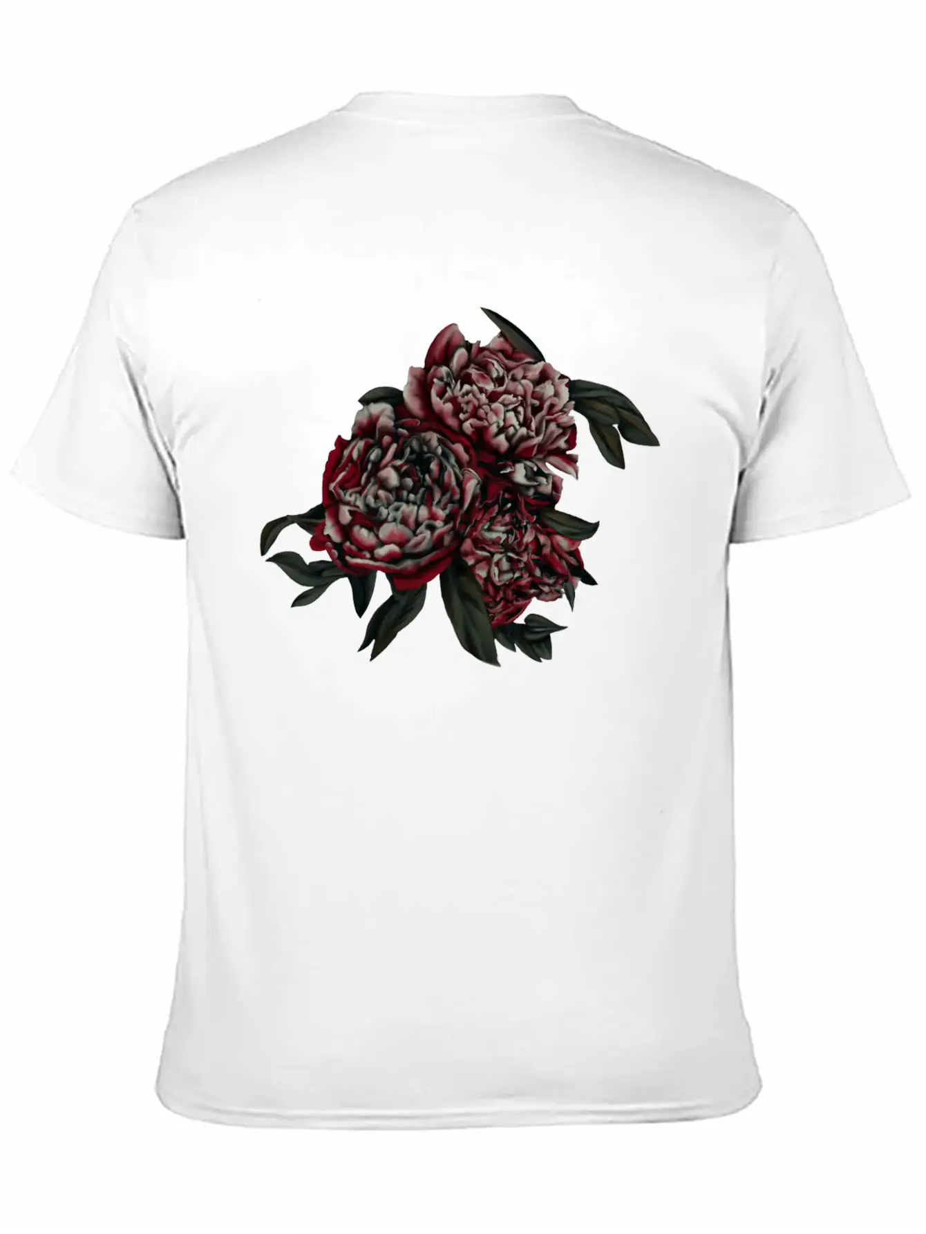 Peonies In The Dark Stylish Everyday T-Shirt – Unisex Basic Cotton Tee