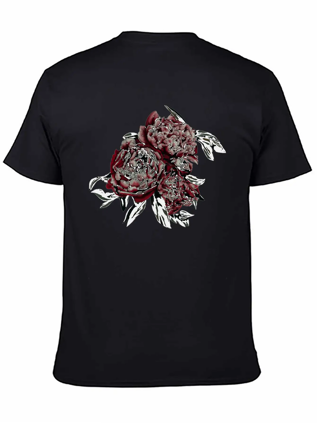 Peonies In The Dark Stylish Everyday T-Shirt – Unisex Basic Cotton Tee