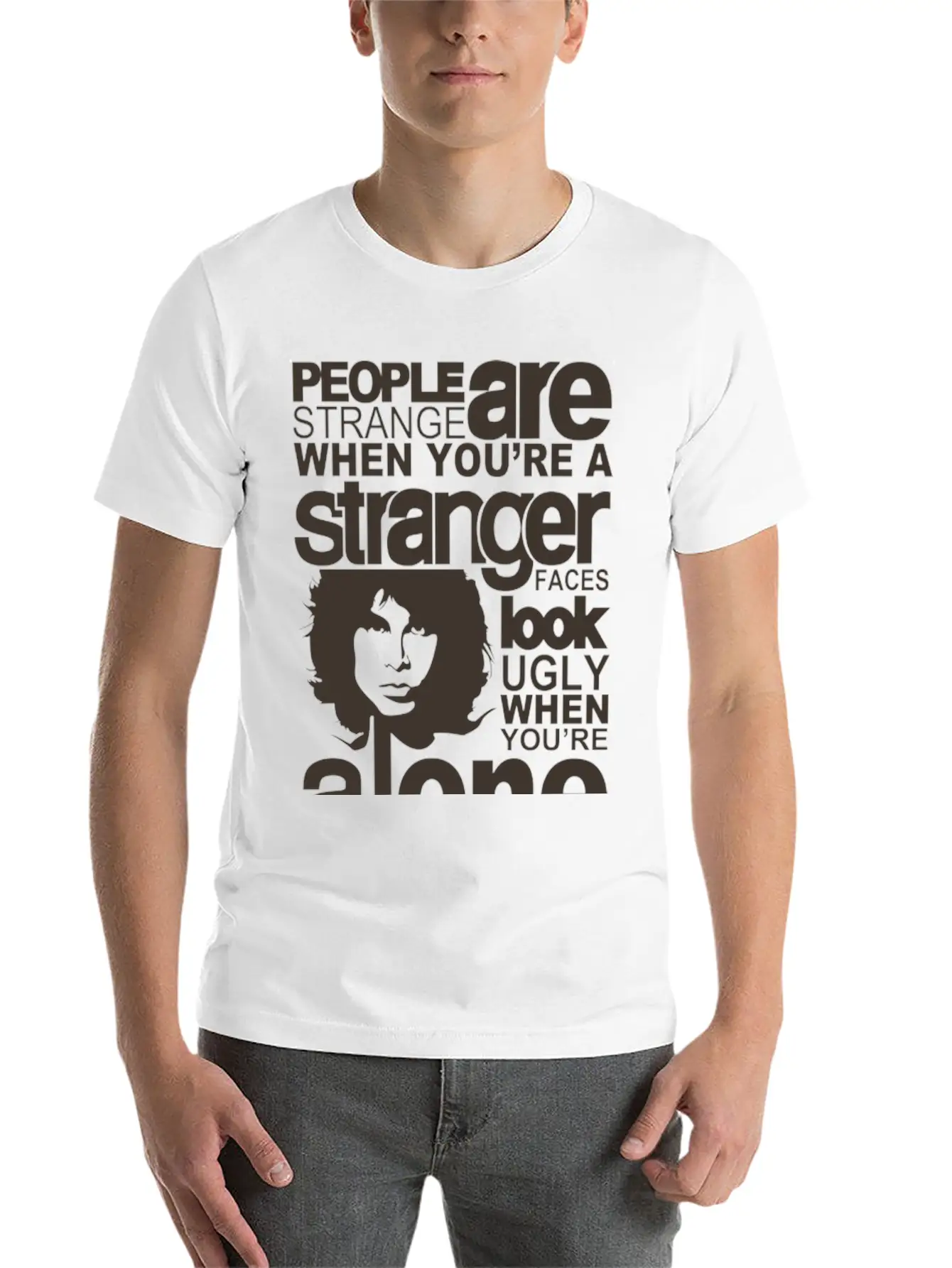People Are Strange Unisex Short Sleeve Soft Cotton T-Shirt – Casual Everyday Wear