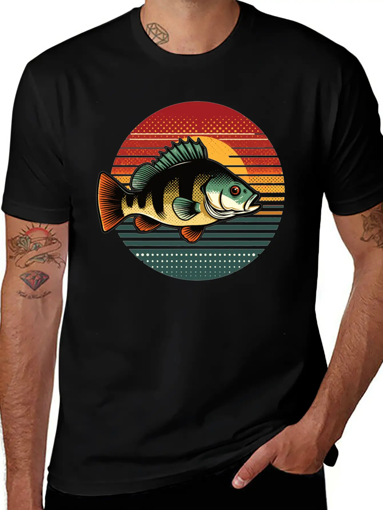 Perch Retro On A Retro Sunset Unisex Casual T-Shirt – Clean Design For Daily Comfort