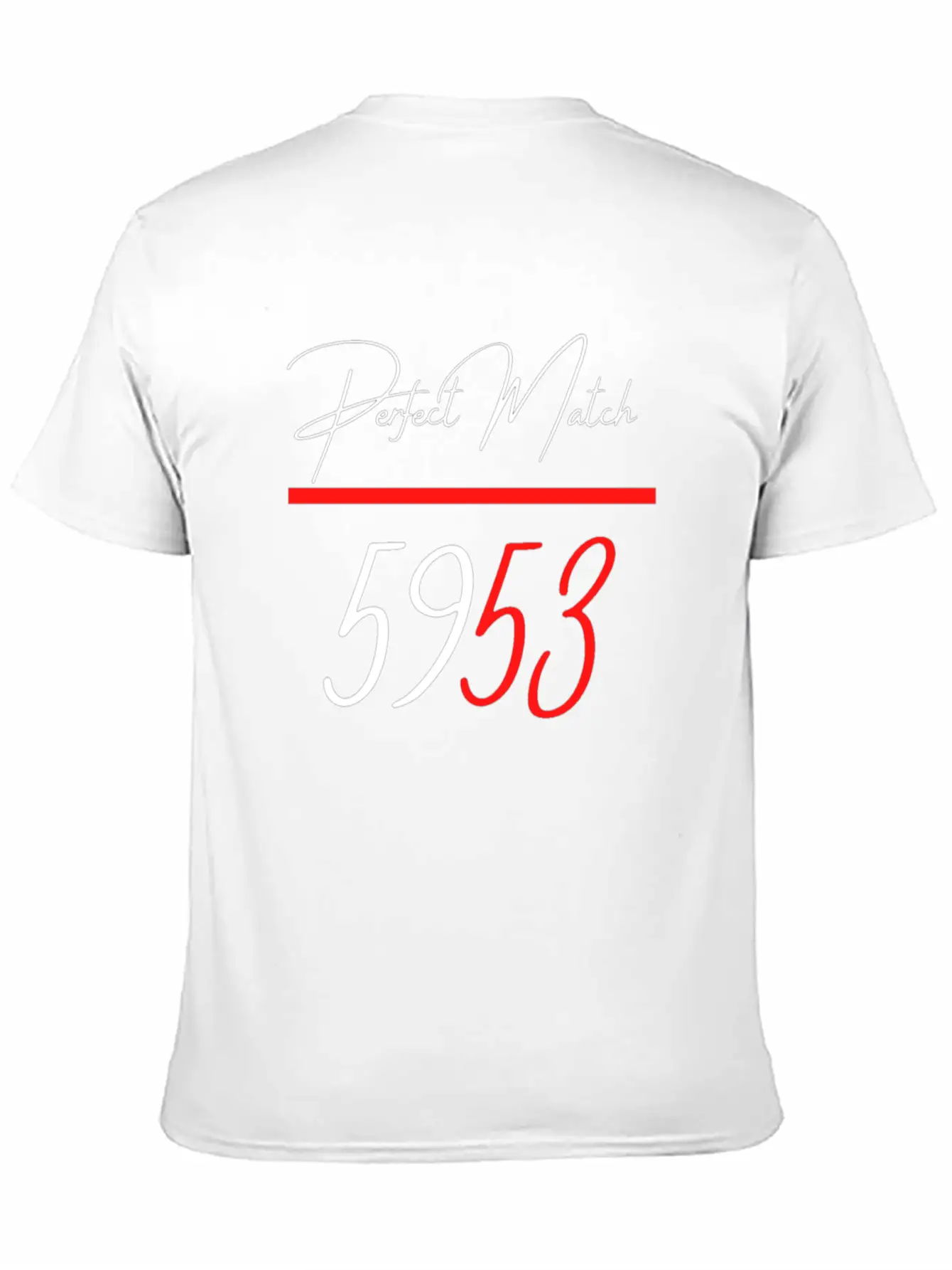 Perfect Match 5953 Red Line Unisex Short Sleeve Soft Cotton T-Shirt – Casual Everyday Wear