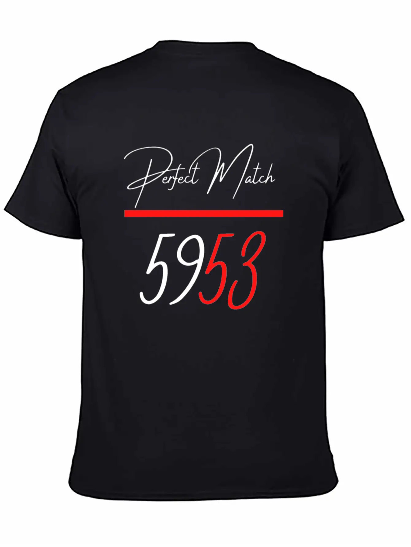 Perfect Match 5953 Red Line Unisex Short Sleeve Soft Cotton T-Shirt – Casual Everyday Wear