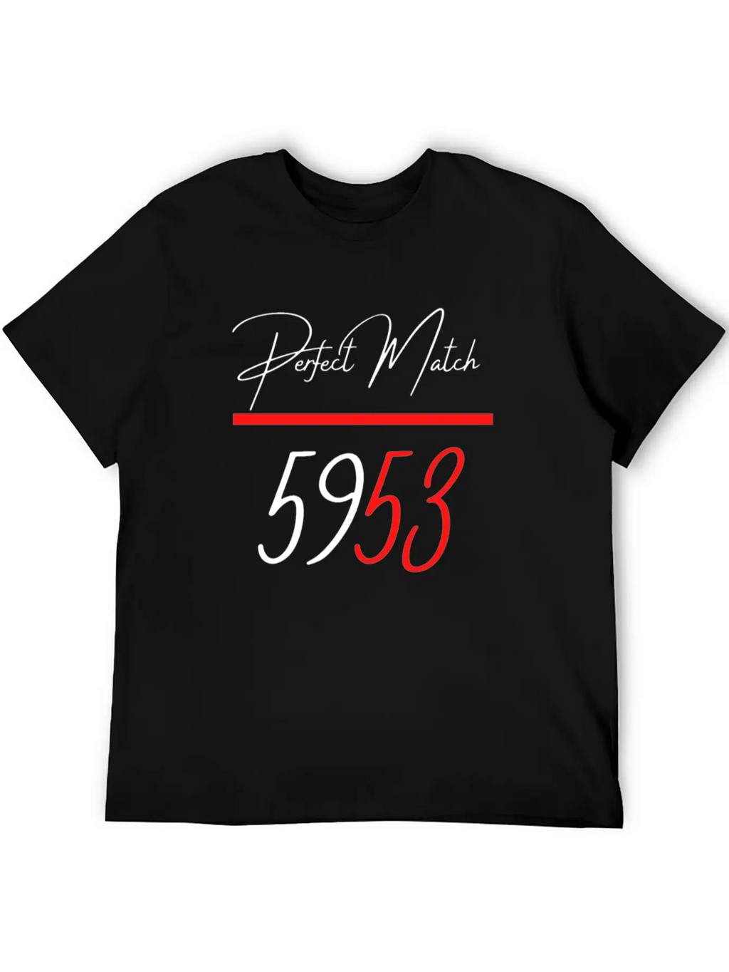Perfect Match 5953 Red Line Unisex Short Sleeve Soft Cotton T-Shirt – Casual Everyday Wear
