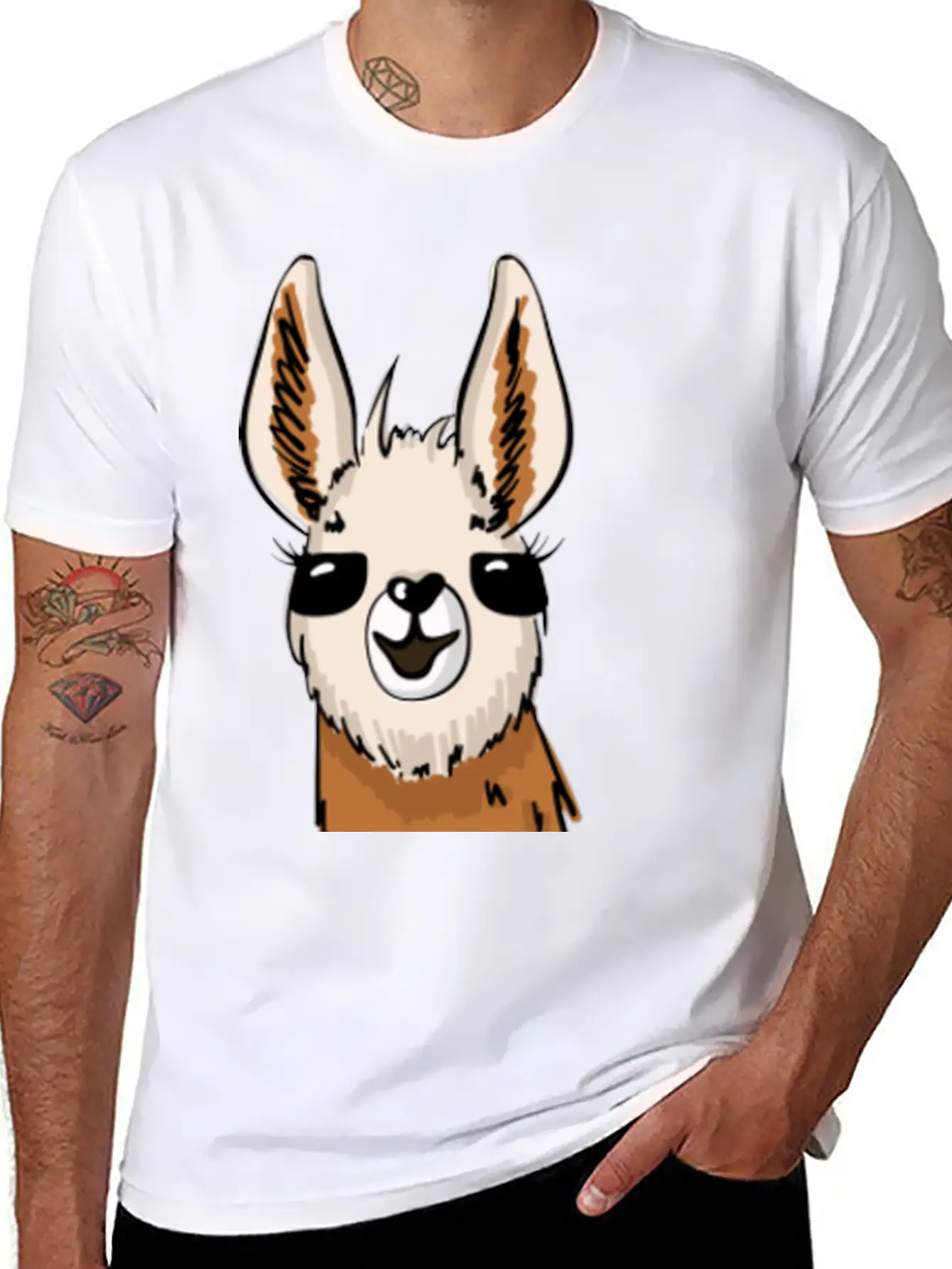 Personalized Llama Peak Casual Graphic T-Shirt – Simple And Comfortable Daily Wear