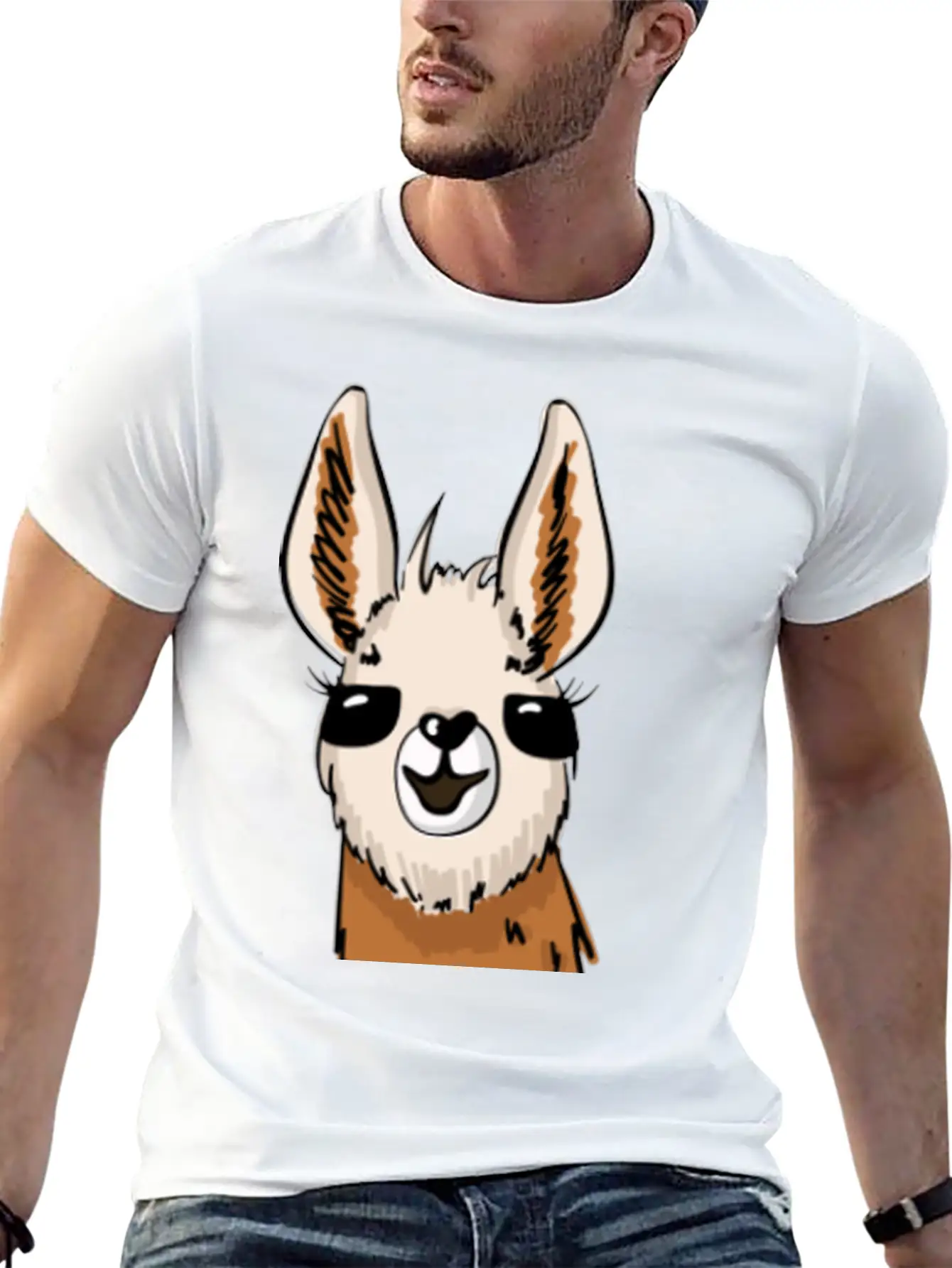 Personalized Llama Peak Casual Graphic T-Shirt – Simple And Comfortable Daily Wear