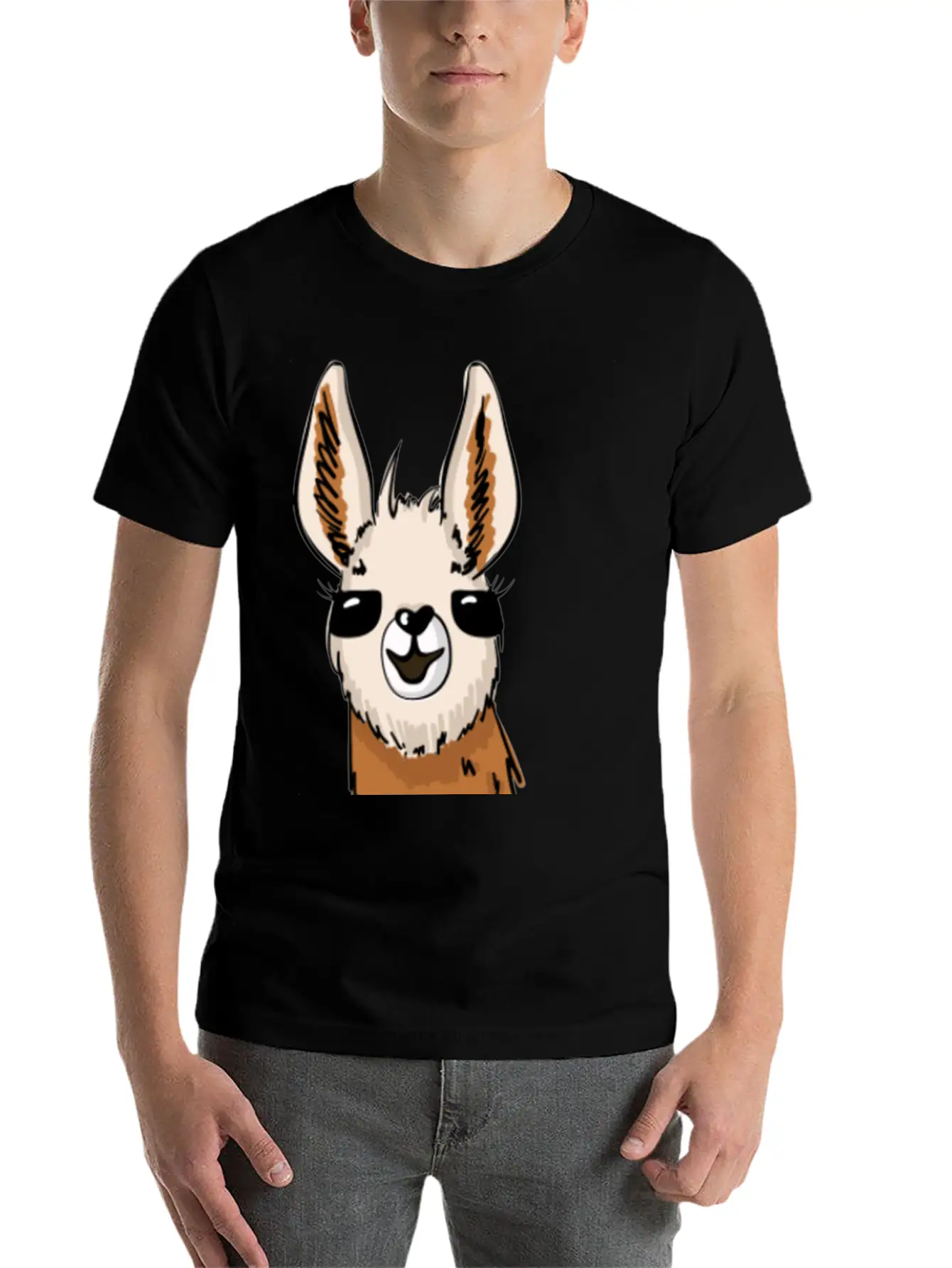 Personalized Llama Peak Casual Graphic T-Shirt – Simple And Comfortable Daily Wear