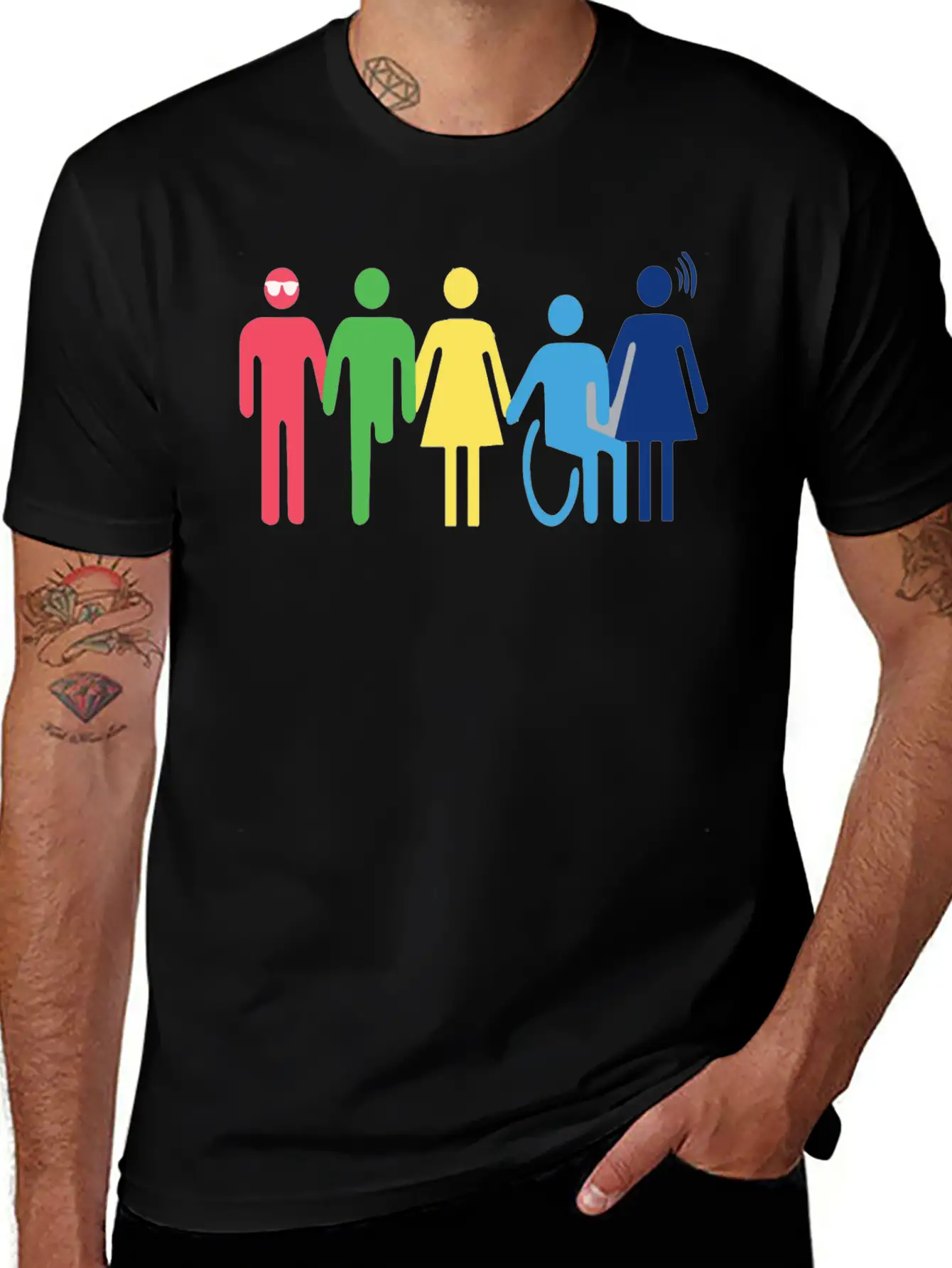 Persones With Disabilities Essential Cotton Tee For Daily Outfits – Unisex Style