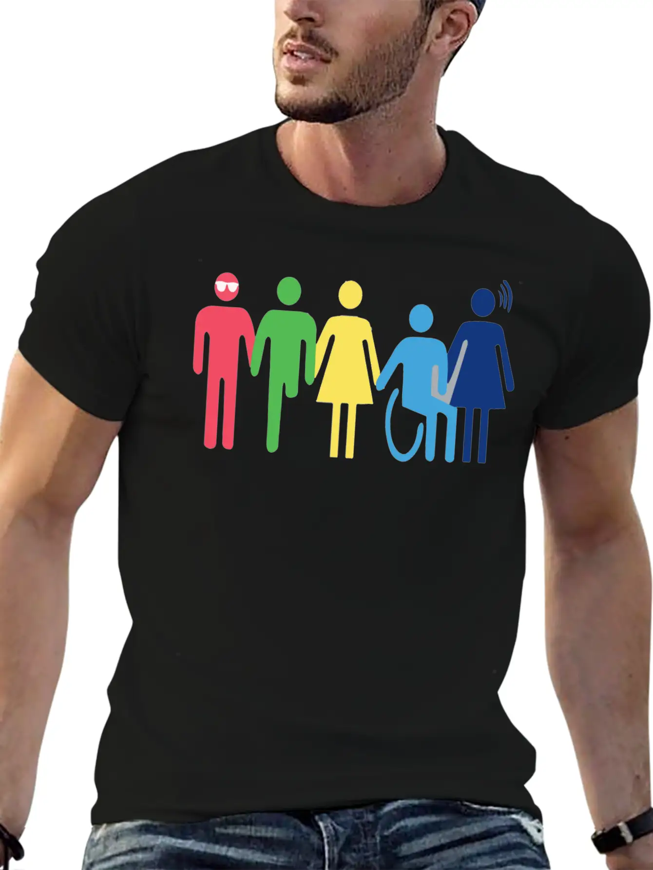 Persones With Disabilities Essential Cotton Tee For Daily Outfits – Unisex Style