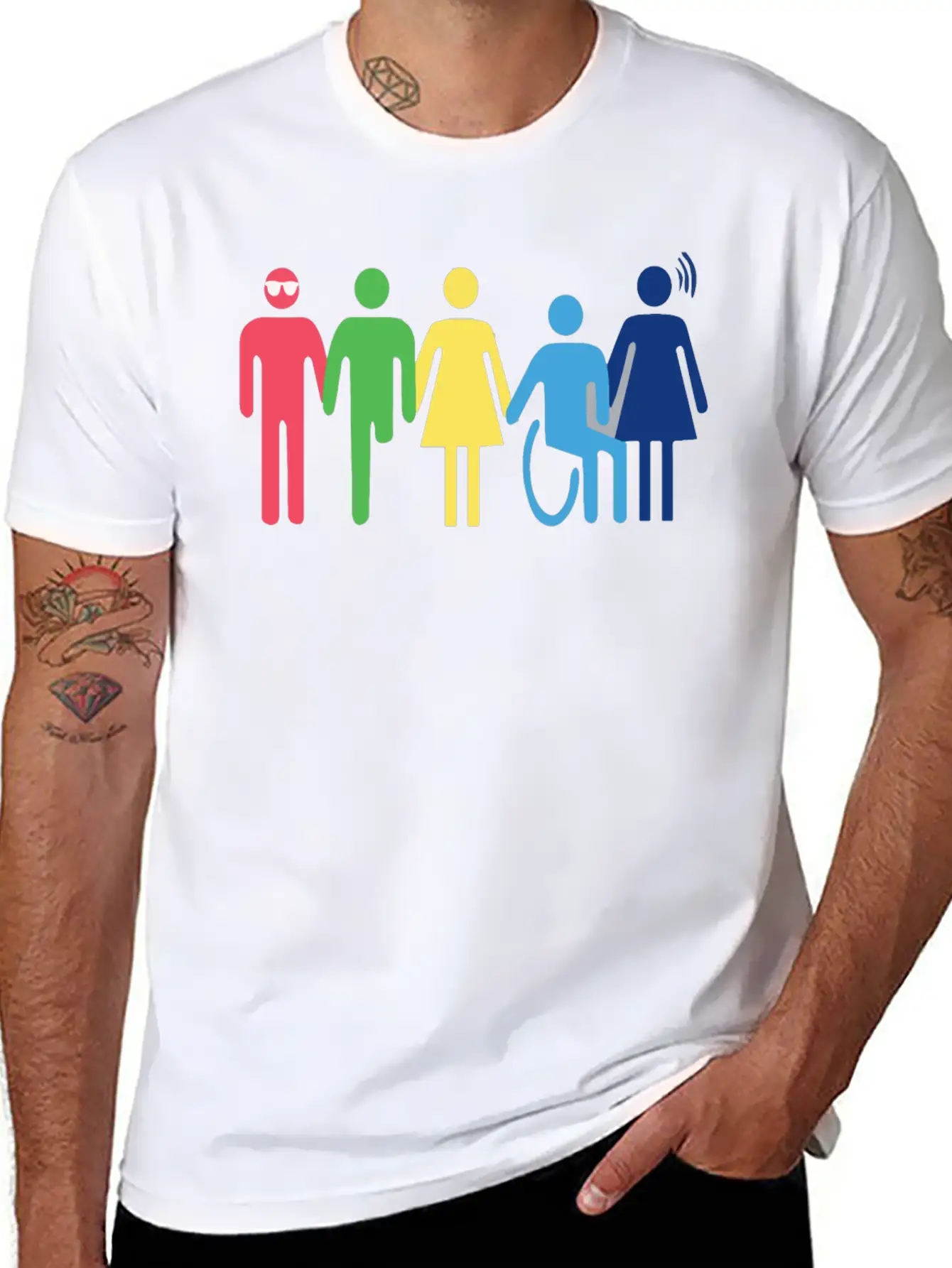 Persones With Disabilities Essential Cotton Tee For Daily Outfits – Unisex Style