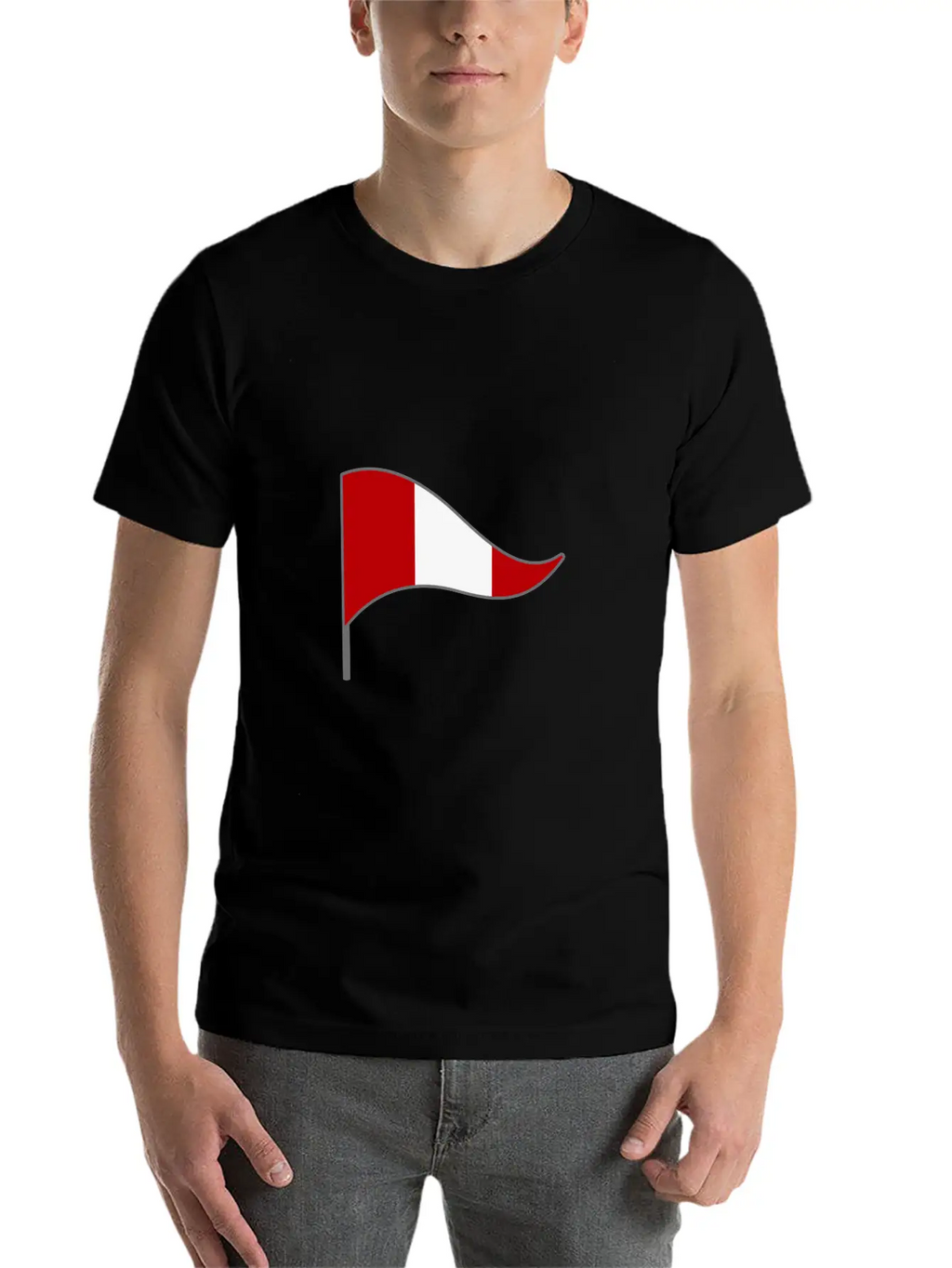 Peru Lima Flag Banner Flags Ensigns Unisex Short Sleeve Soft Cotton T-Shirt – Casual Everyday Wear