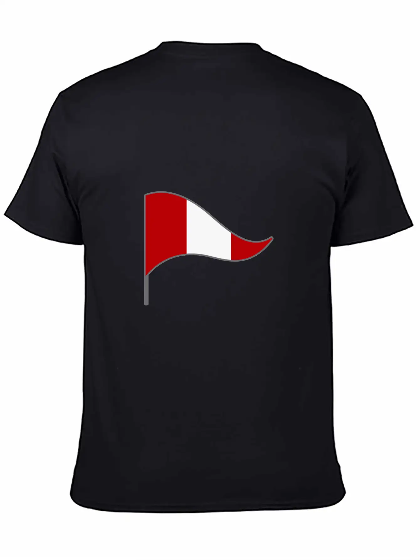 Peru Lima Flag Banner Flags Ensigns Unisex Short Sleeve Soft Cotton T-Shirt – Casual Everyday Wear