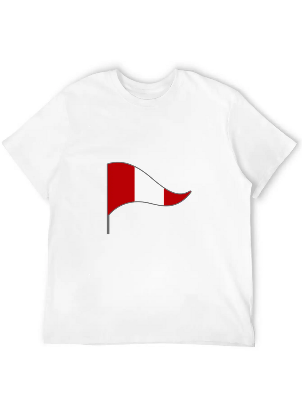 Peru Lima Flag Banner Flags Ensigns Unisex Short Sleeve Soft Cotton T-Shirt – Casual Everyday Wear