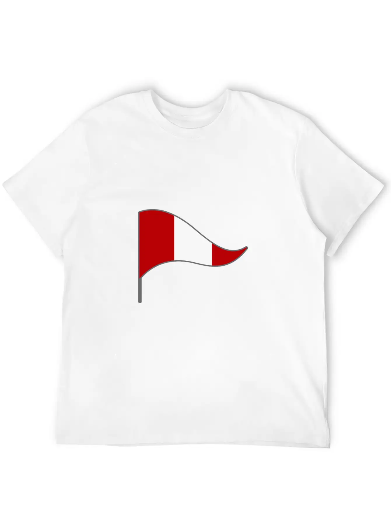 Peru Lima Flag Banner Flags Ensigns Unisex Short Sleeve Soft Cotton T-Shirt – Casual Everyday Wear
