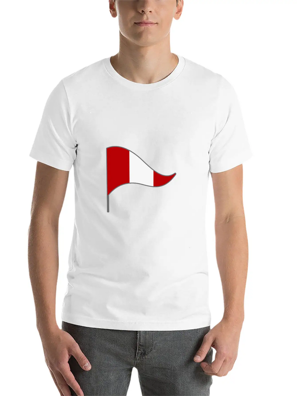 Peru Lima Flag Banner Flags Ensigns Unisex Short Sleeve Soft Cotton T-Shirt – Casual Everyday Wear