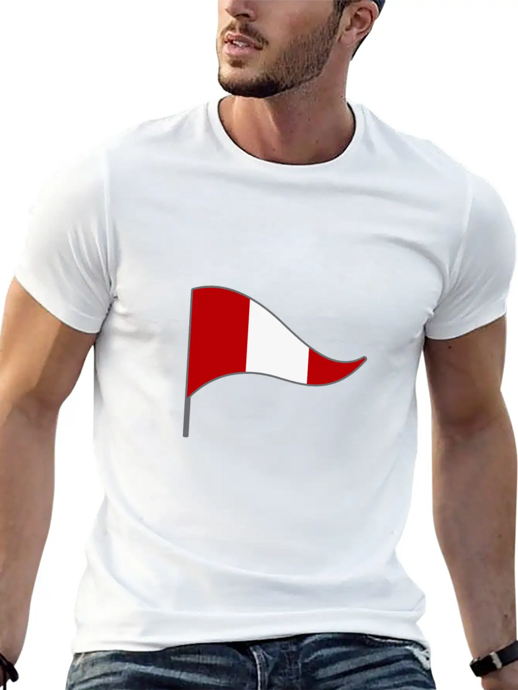 Peru Lima Flag Banner Flags Ensigns Unisex Short Sleeve Soft Cotton T-Shirt – Casual Everyday Wear